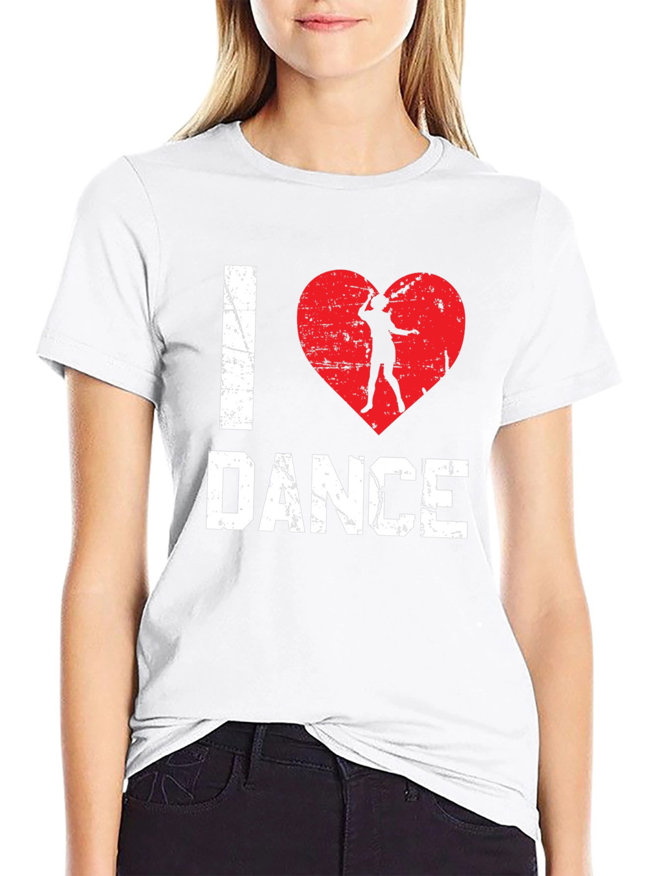 I Love Dance Graphic Tee - Black