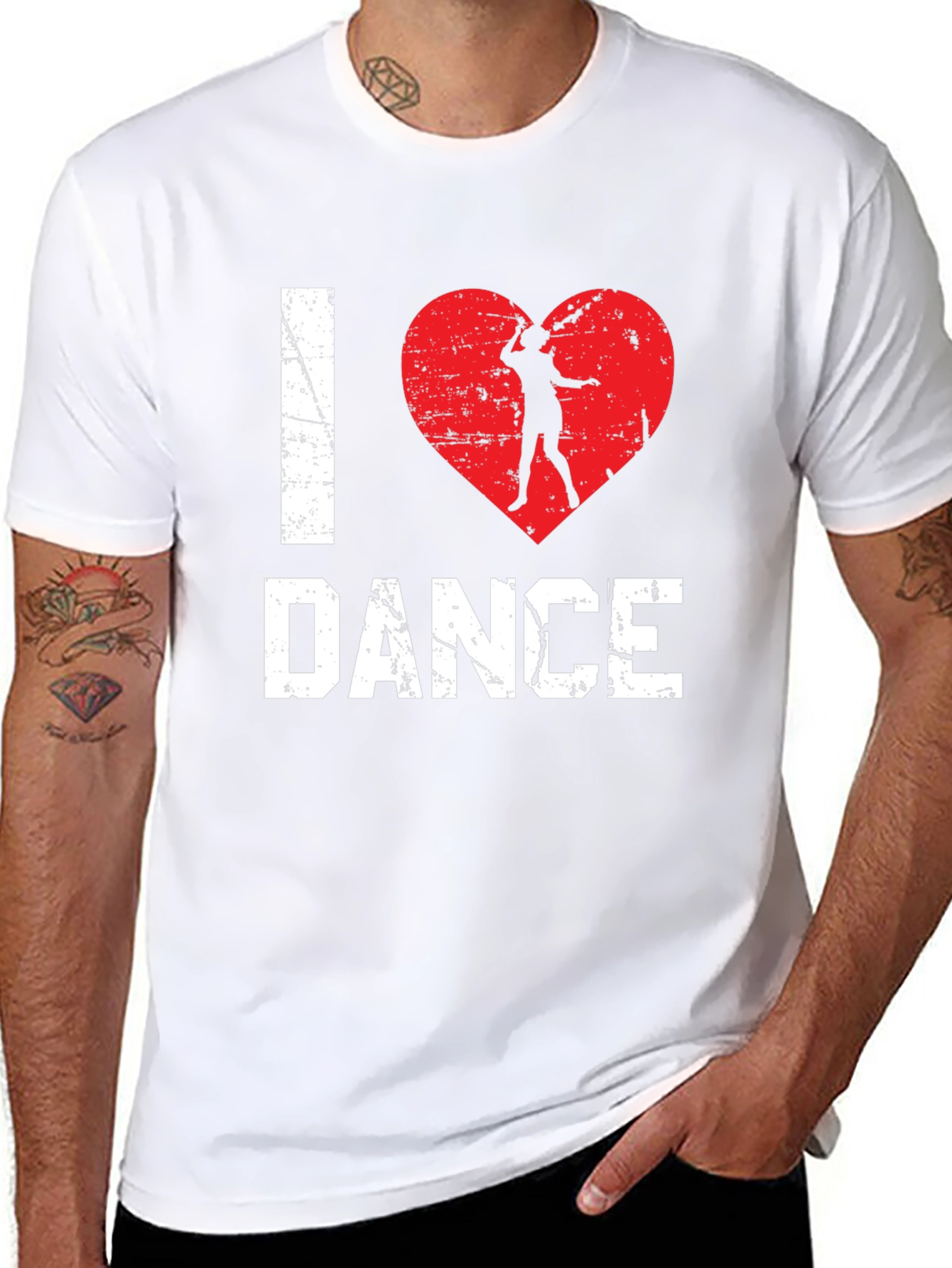 I Love Dance Graphic Tee - Black