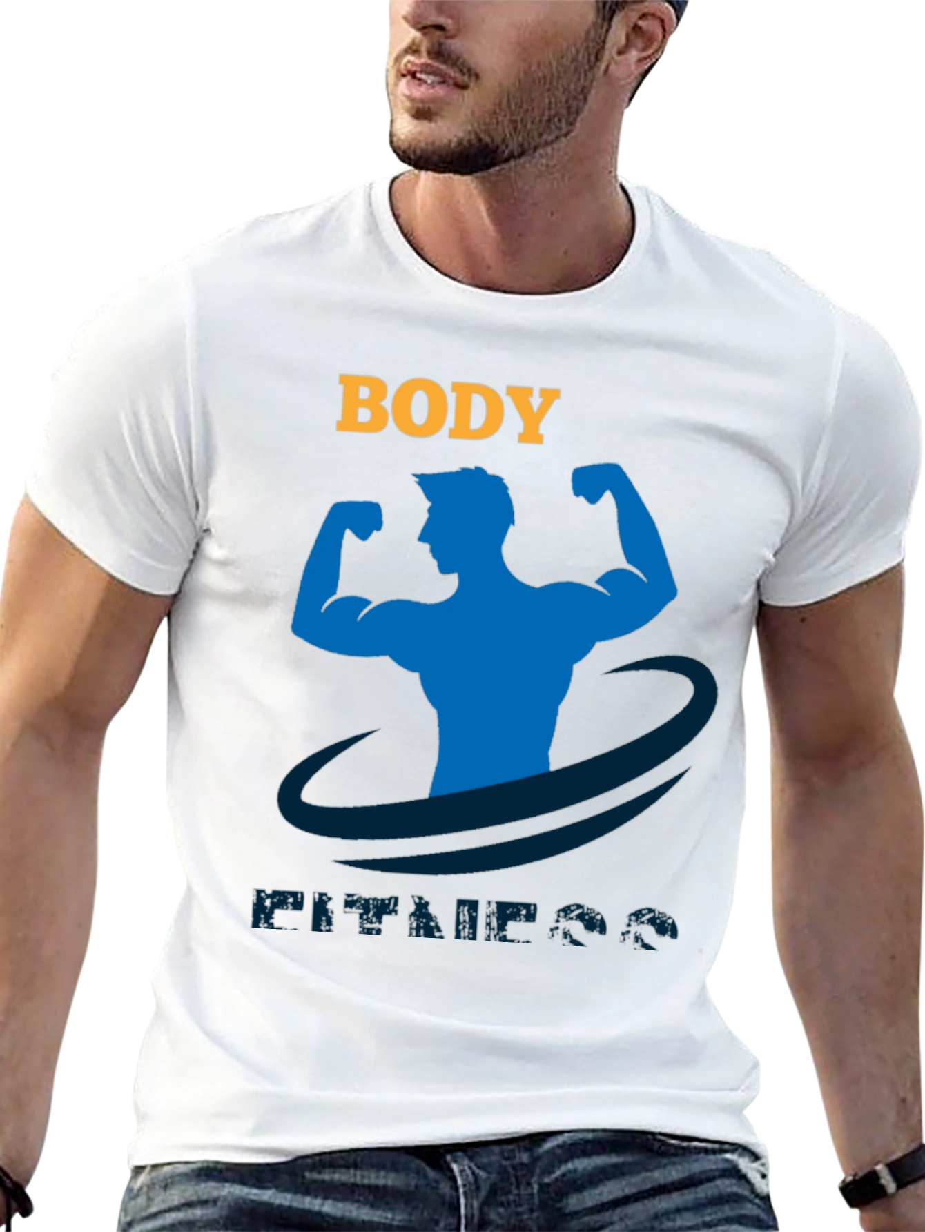 Body Fitness Graphic T-Shirt Gym Workout Tee