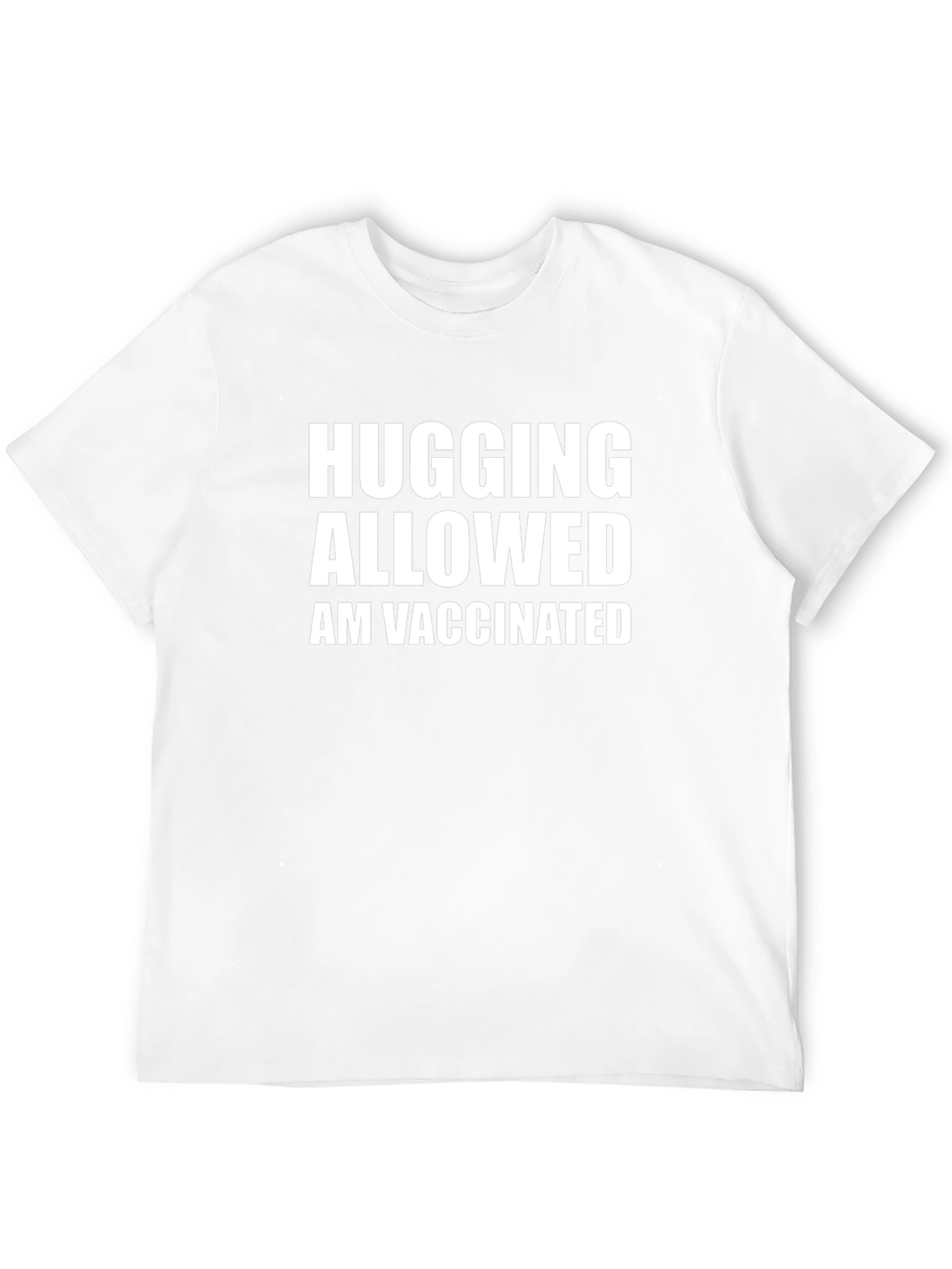 Hugging Allowed I Am Vaccinated Black T-Shirt
