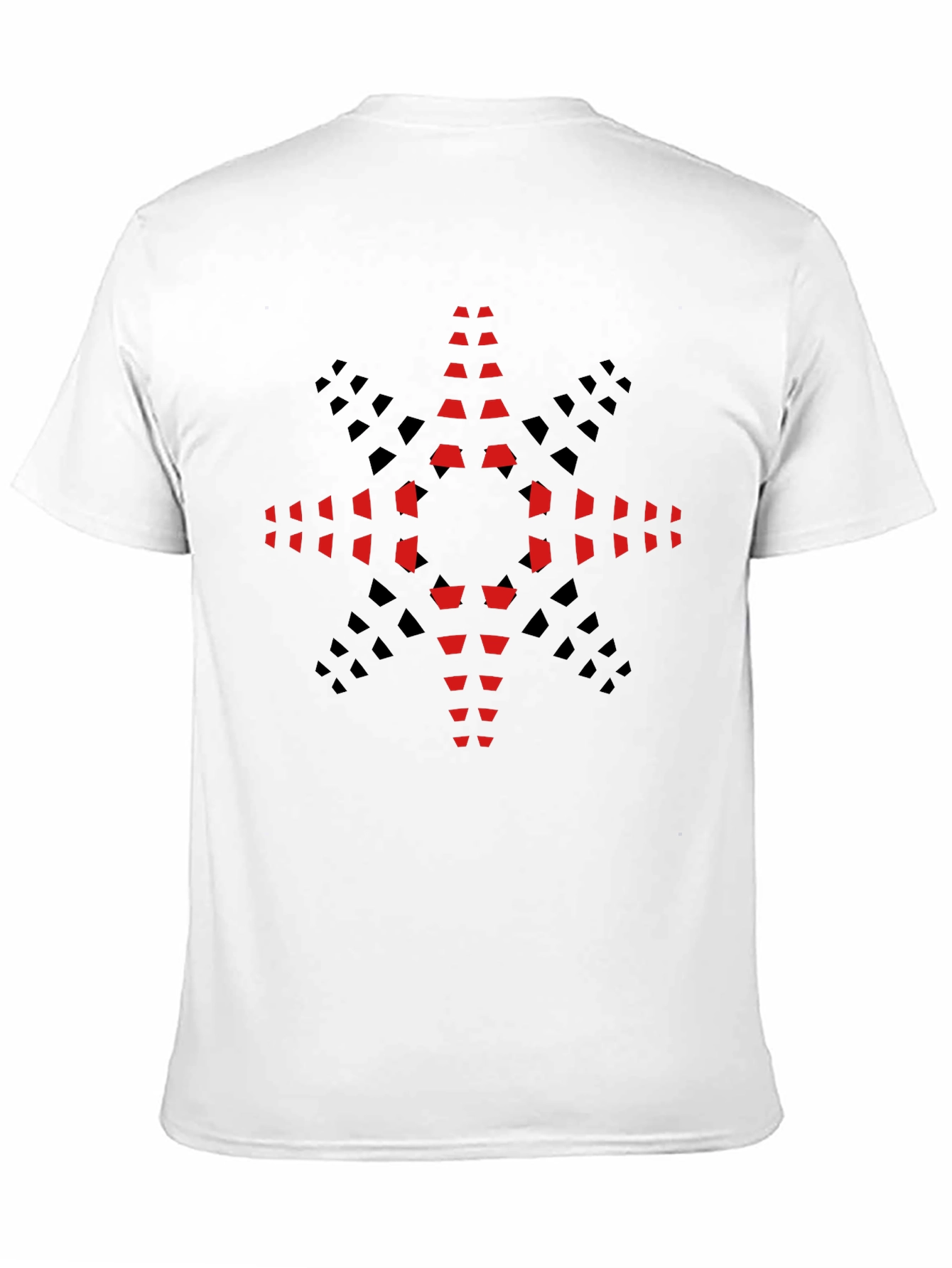 Geometric Star Graphic Tee - Modern Black T-Shirt