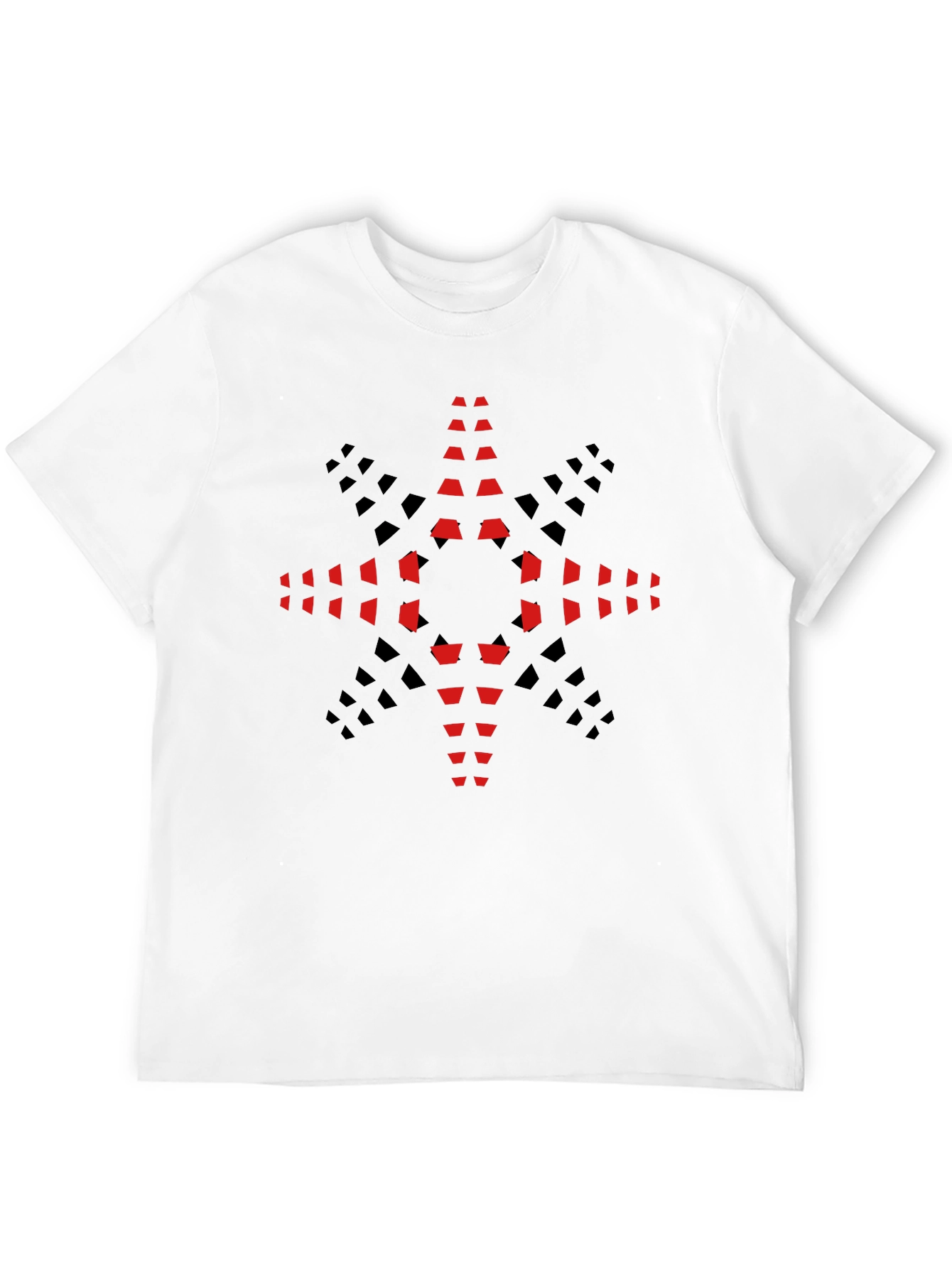 Geometric Star Graphic Tee - Modern Black T-Shirt