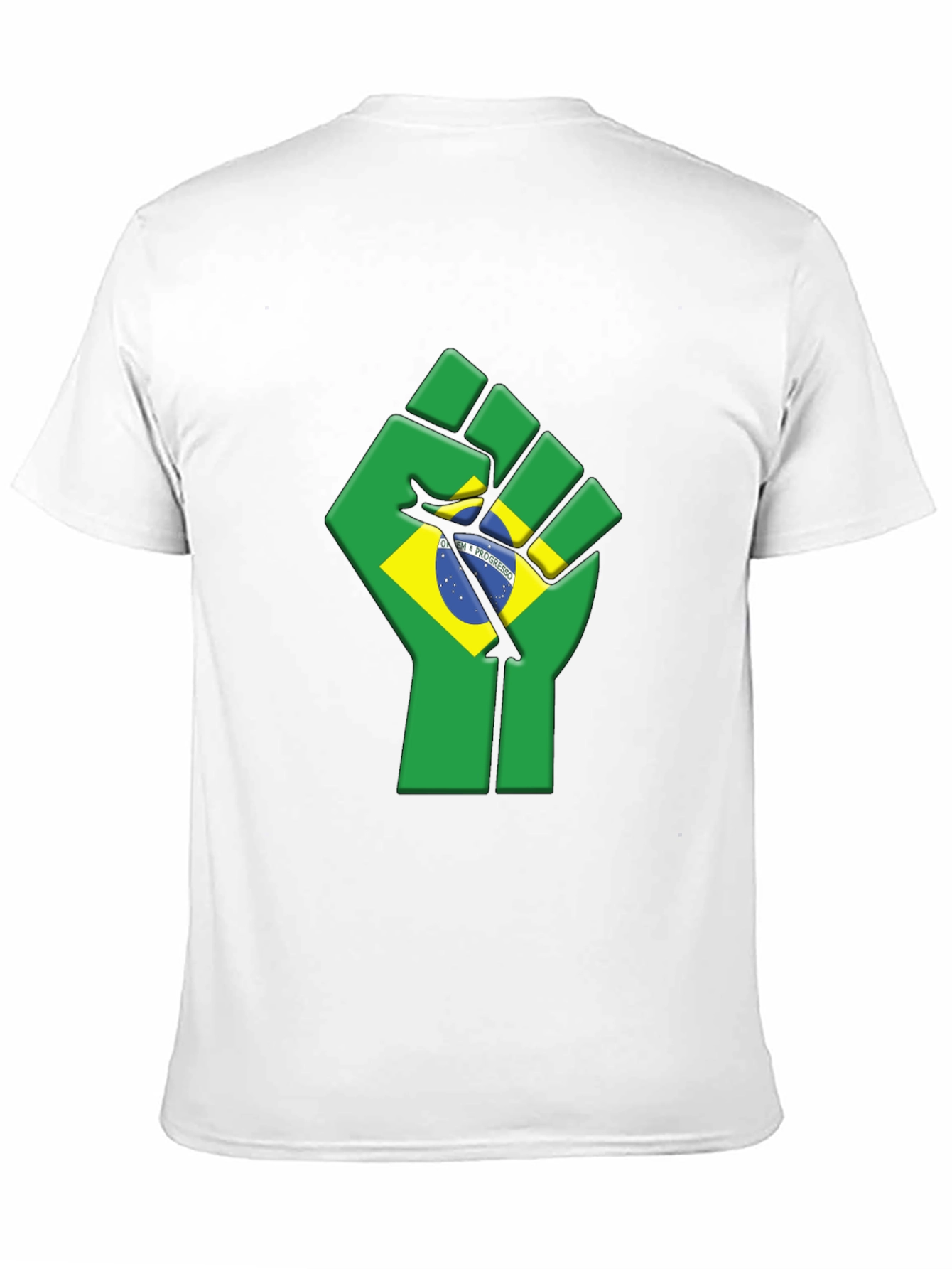 Brazil Flag Fist T-Shirt - Black