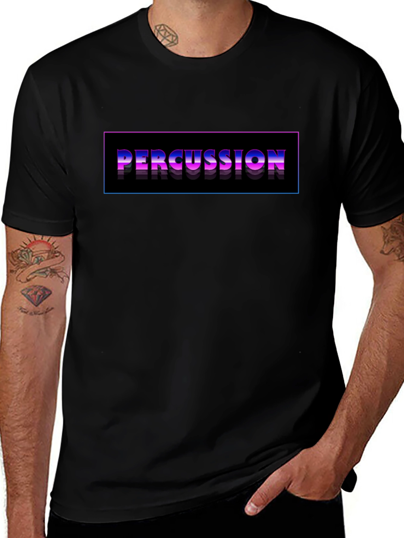 Percussion Graphic Black T-Shirt