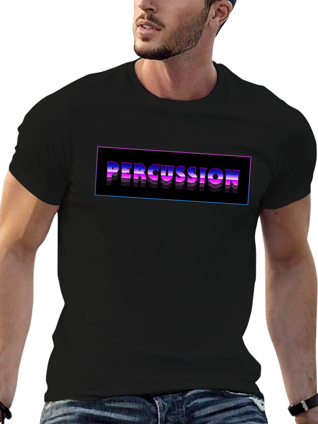Percussion Graphic Black T-Shirt