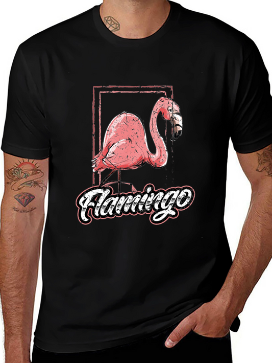 Flamingo Graphic Tee - Cool Retro Style