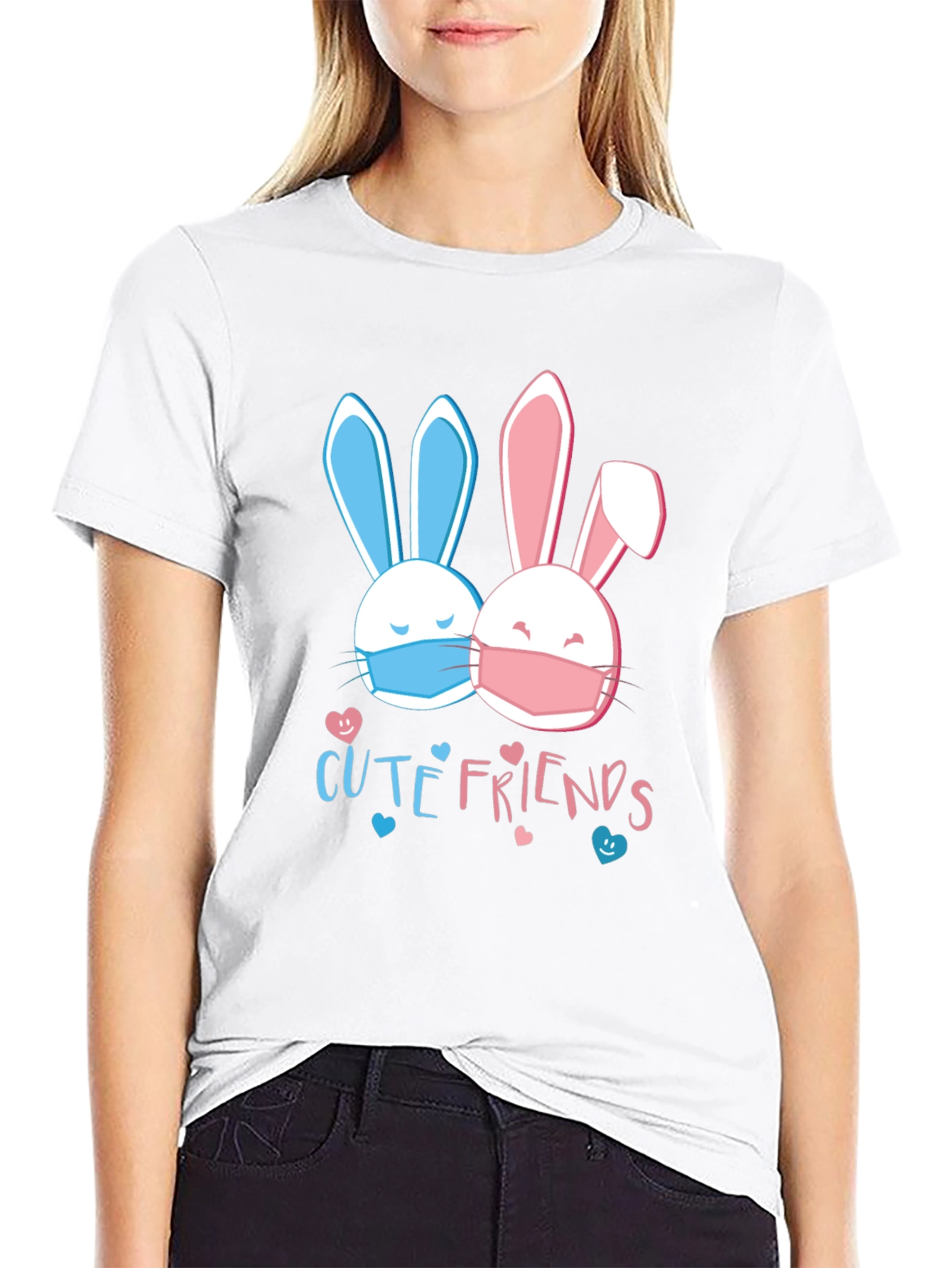 Cute Friends Bunny T-Shirt - Easter Masked Rabbits Tee