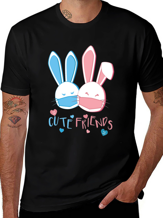 Cute Friends Bunny T-Shirt - Easter Masked Rabbits Tee