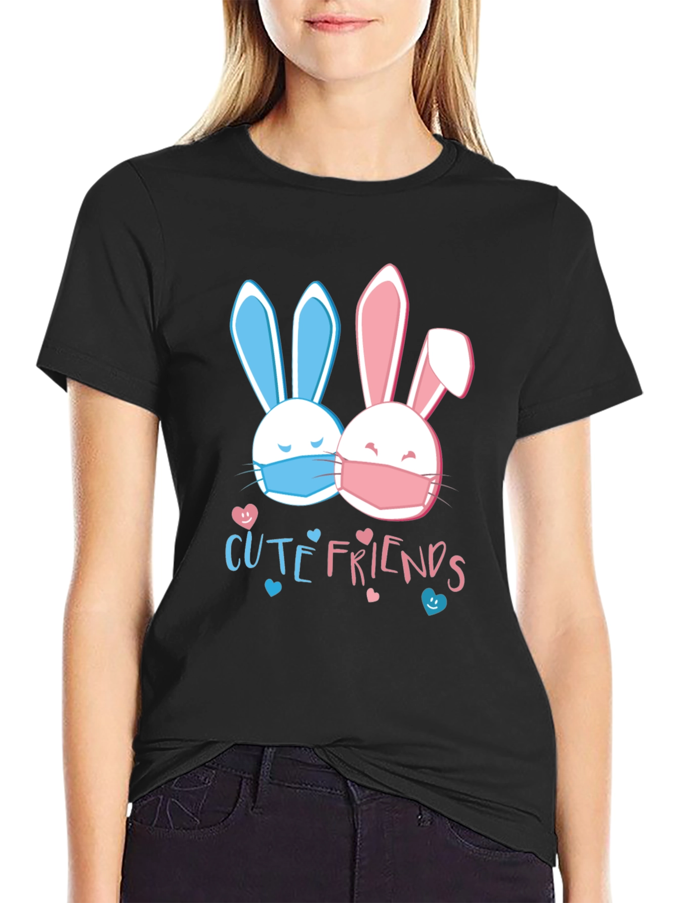 Cute Friends Bunny T-Shirt - Easter Masked Rabbits Tee