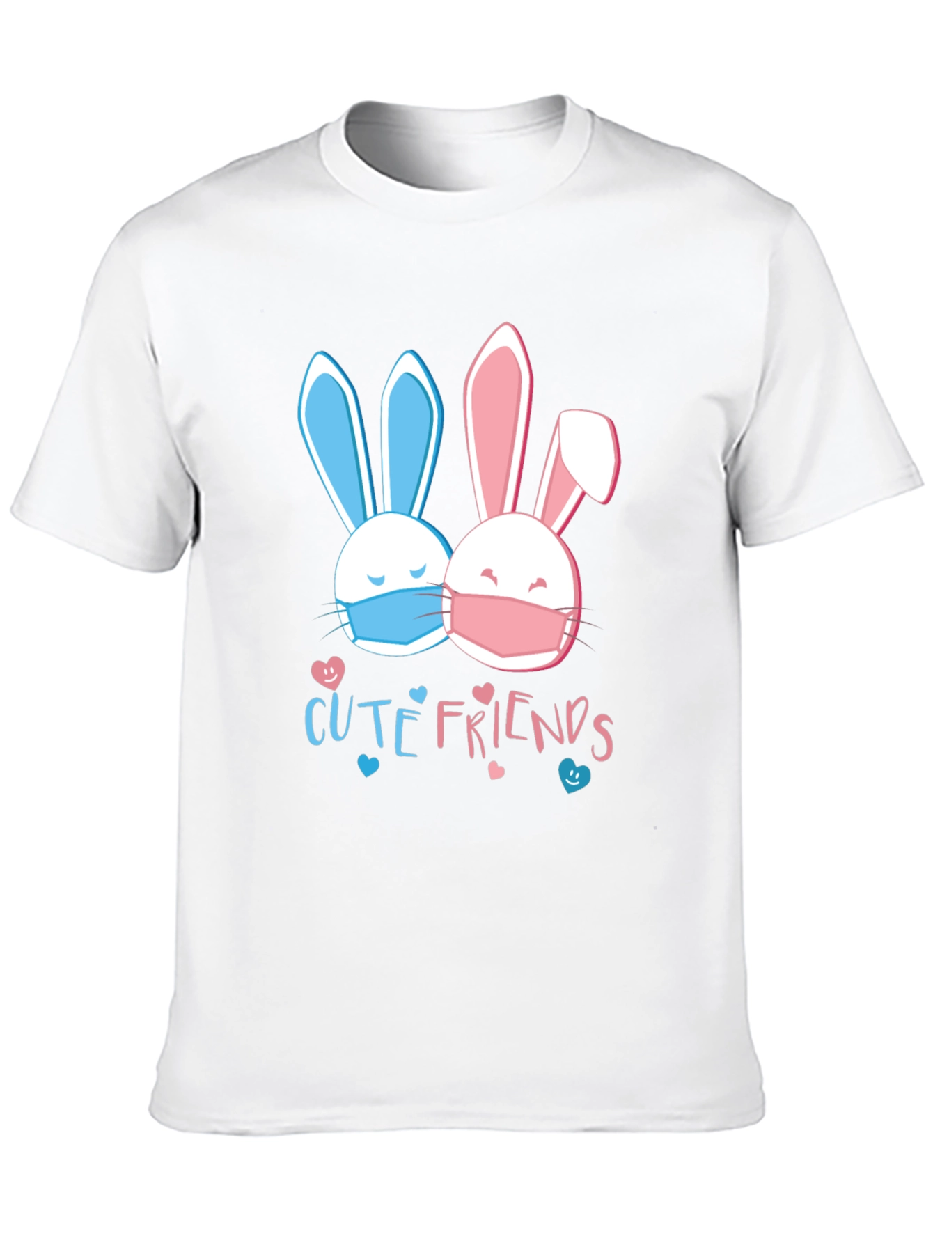 Cute Friends Bunny T-Shirt - Easter Masked Rabbits Tee