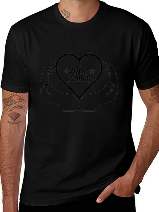Love Gaming T-Shirt - Gamer Heart Hands Design