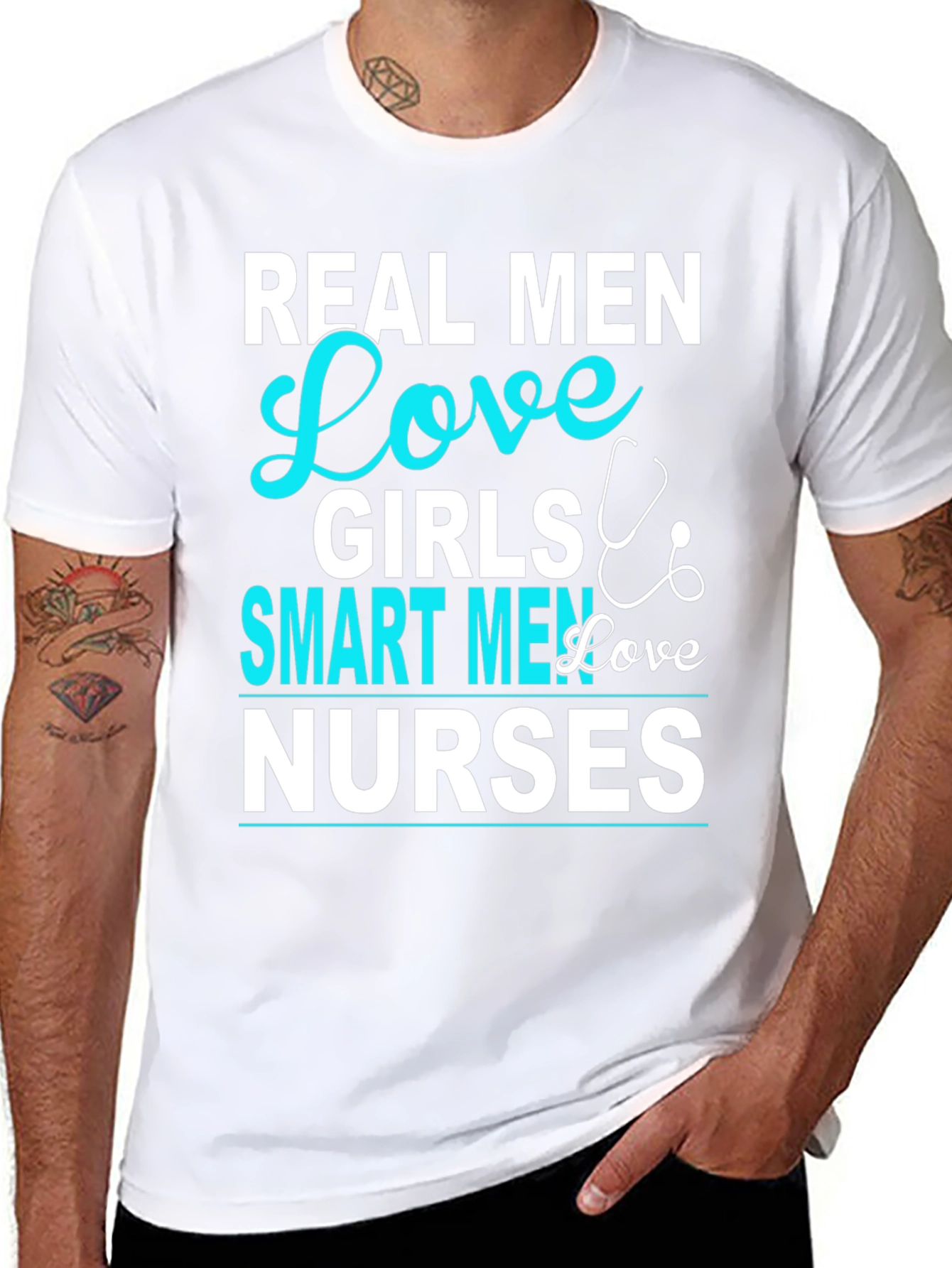 Real Men Love Girls Smart Men Love Nurses T-Shirt