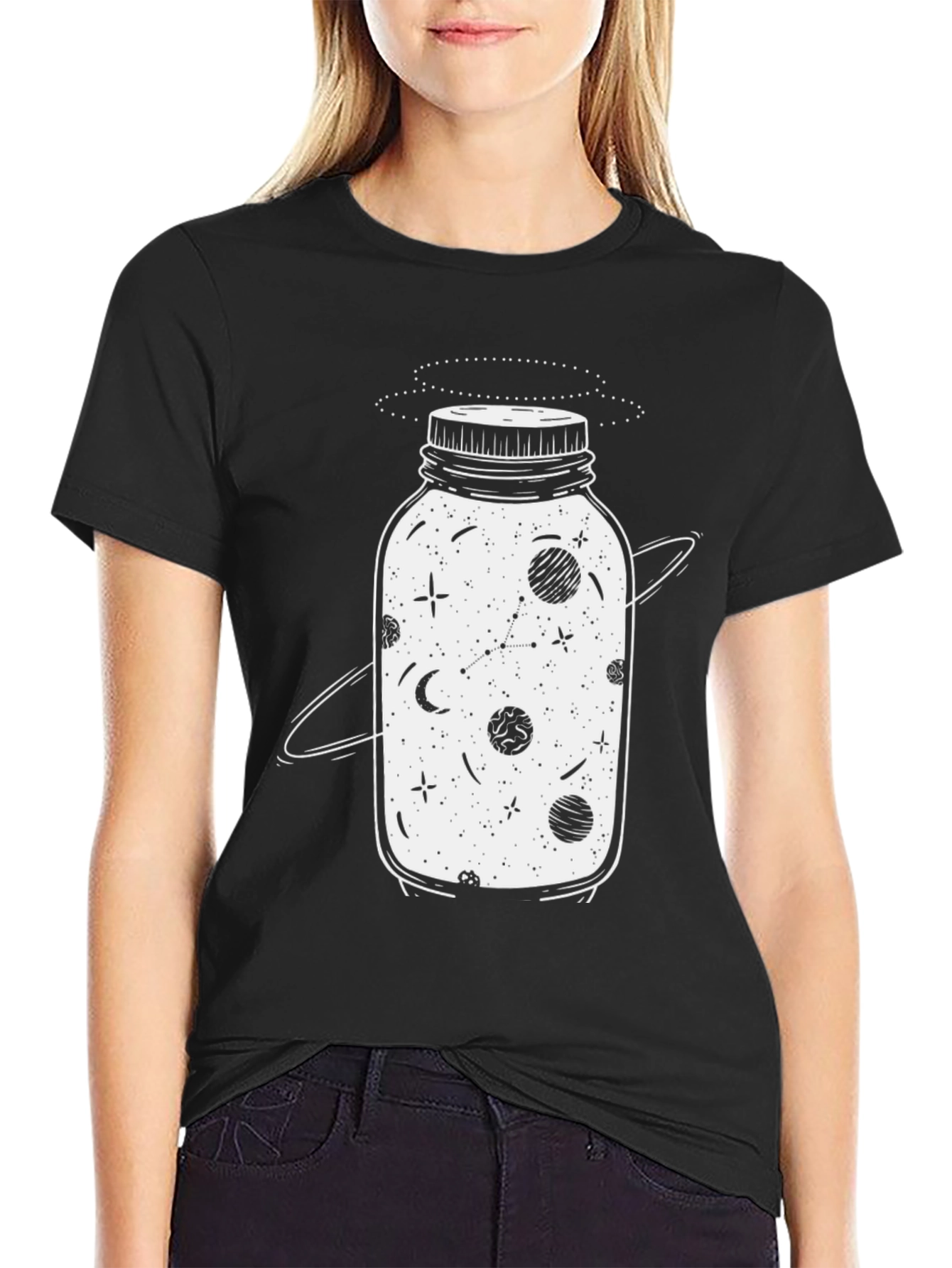 Cosmic Jar T-Shirt - Galaxy in a Bottle Tee