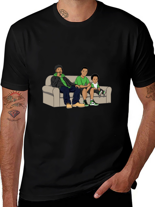 Cartoon Family on Couch T-Shirt