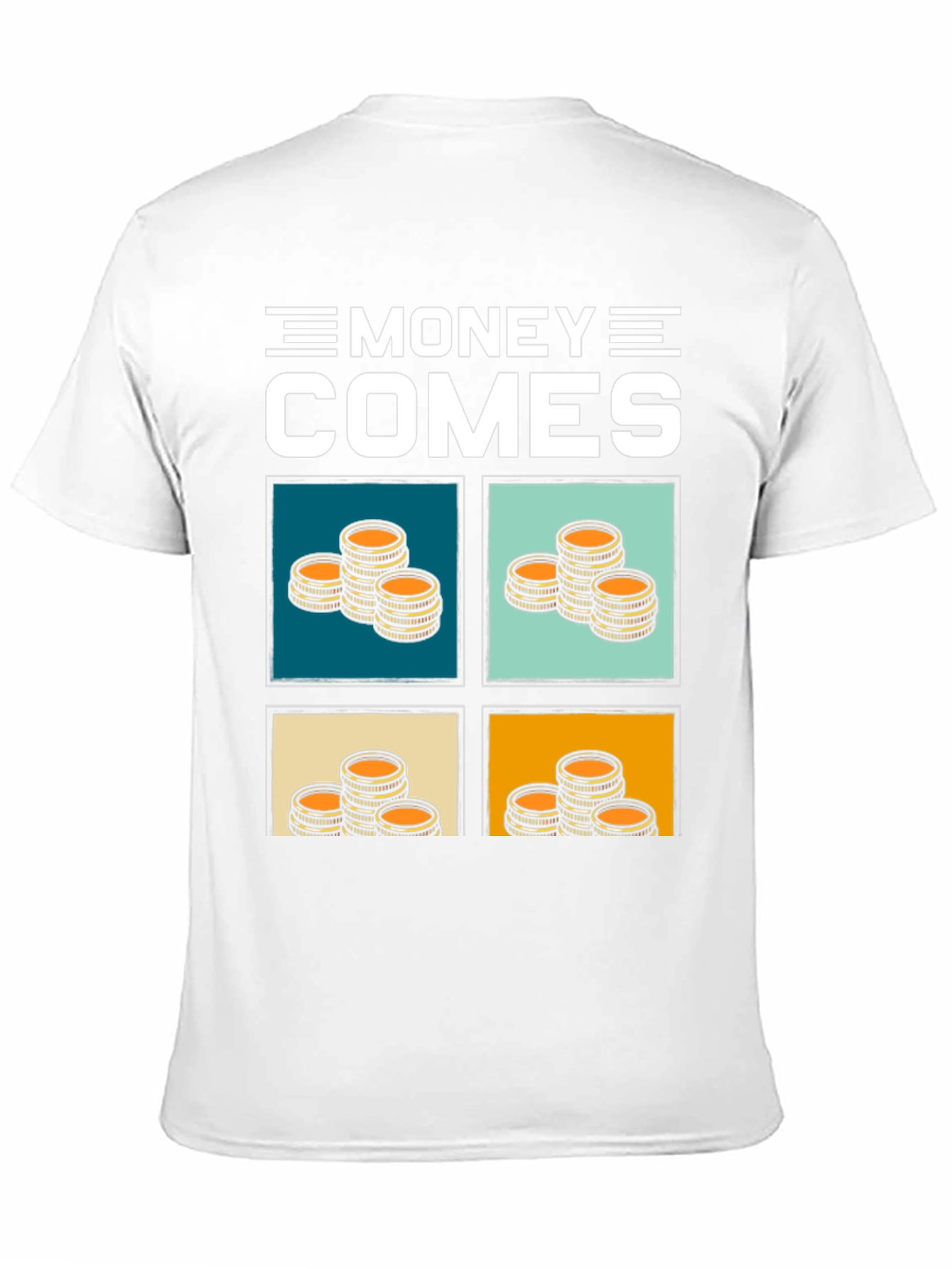 Money Comes T-Shirt - Stacked Coin Graphic Tee