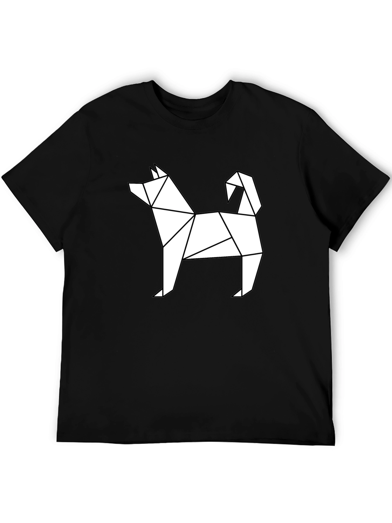 Geometric Dog Tee - Modern Minimalist Style