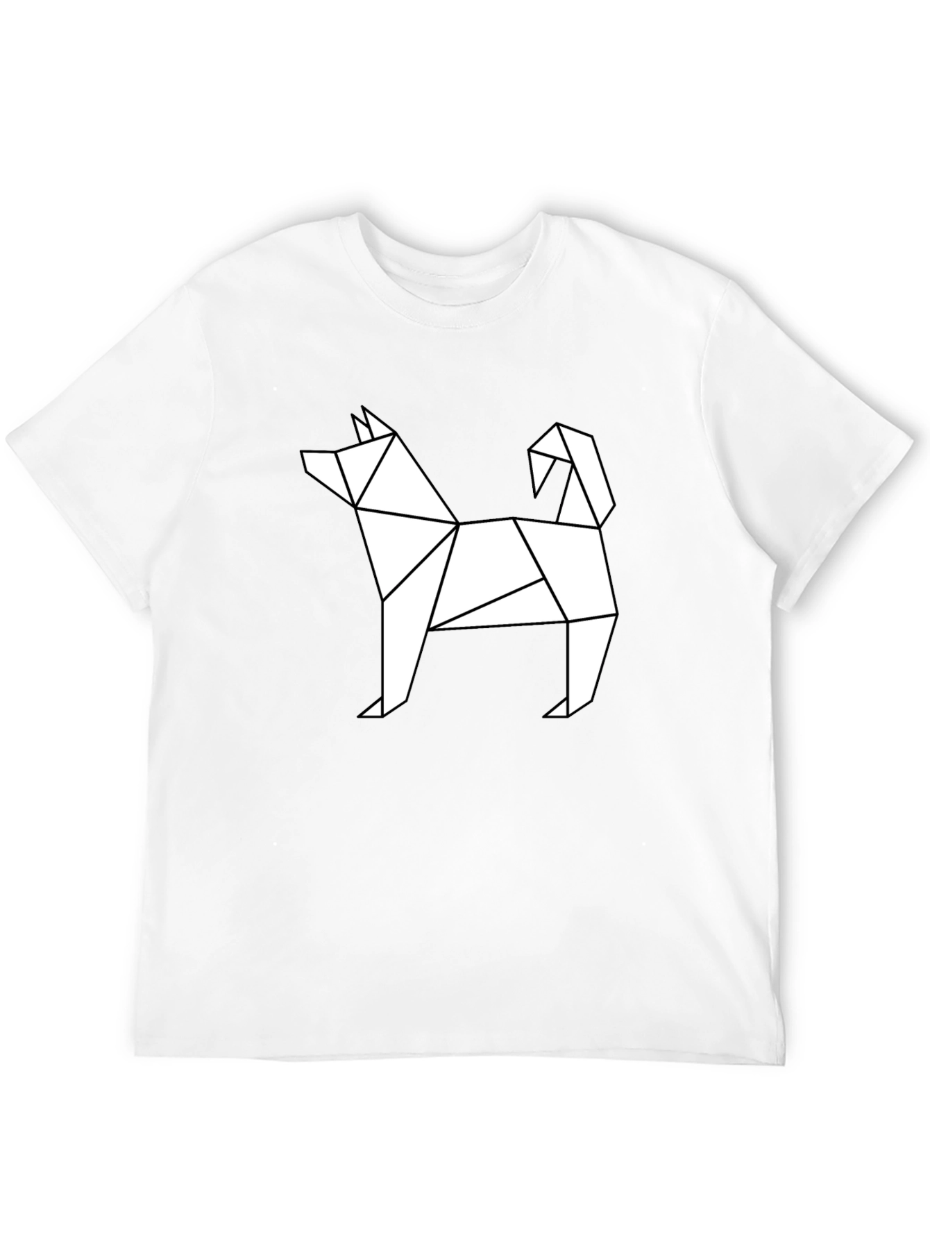 Geometric Dog Tee - Modern Minimalist Style
