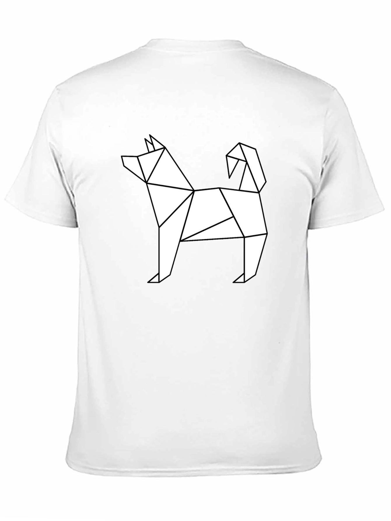 Geometric Dog Tee - Modern Minimalist Style
