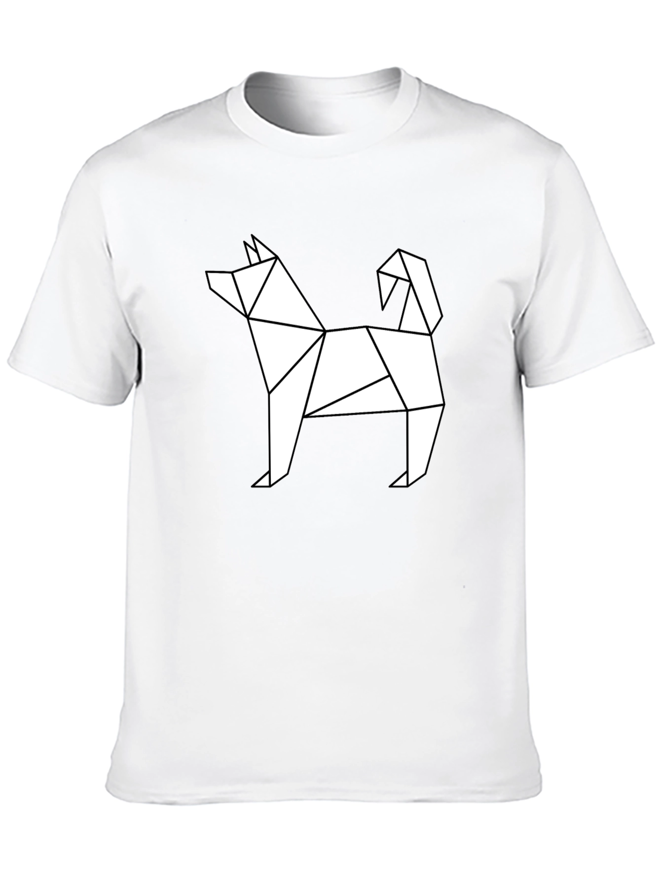Geometric Dog Tee - Modern Minimalist Style