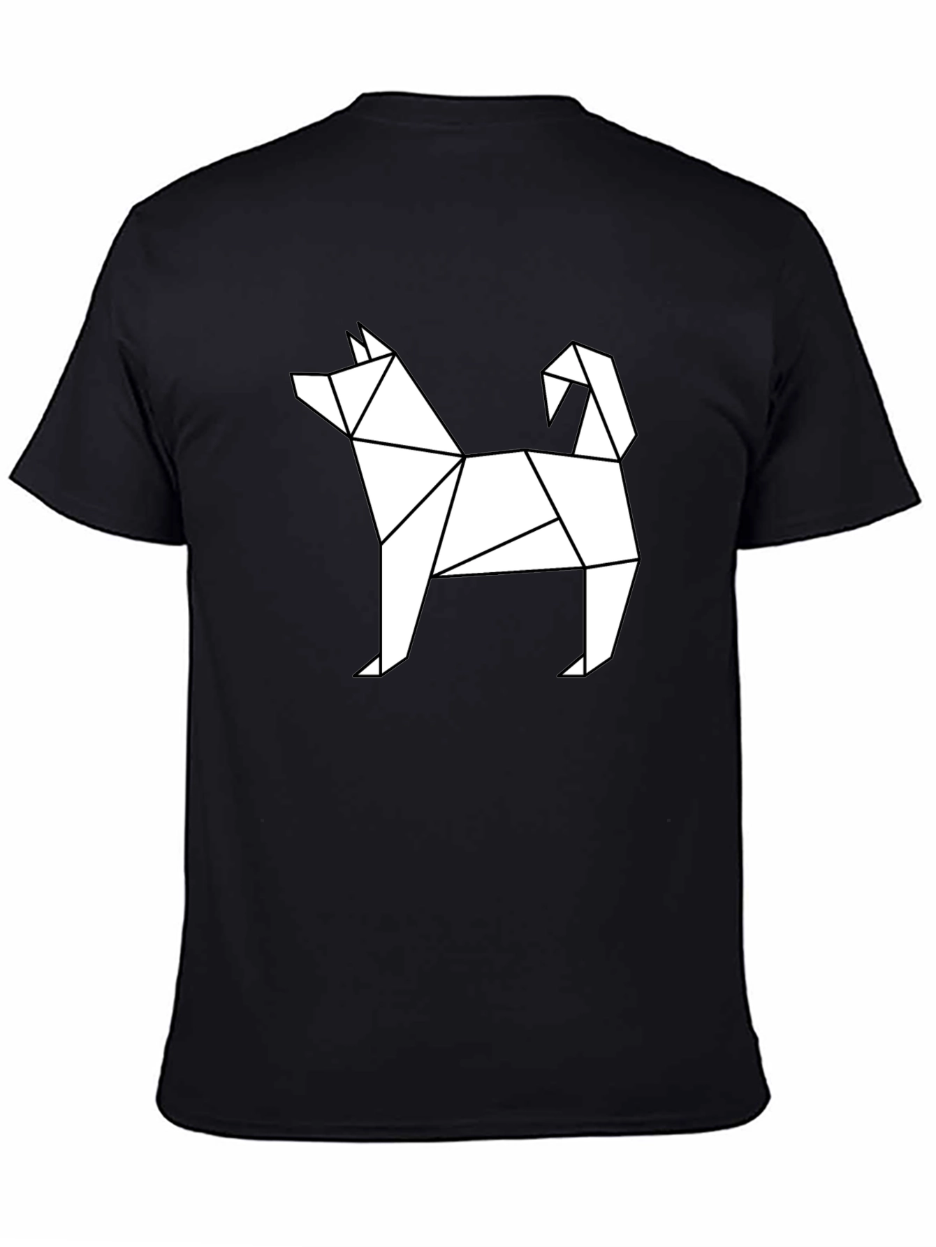 Geometric Dog Tee - Modern Minimalist Style