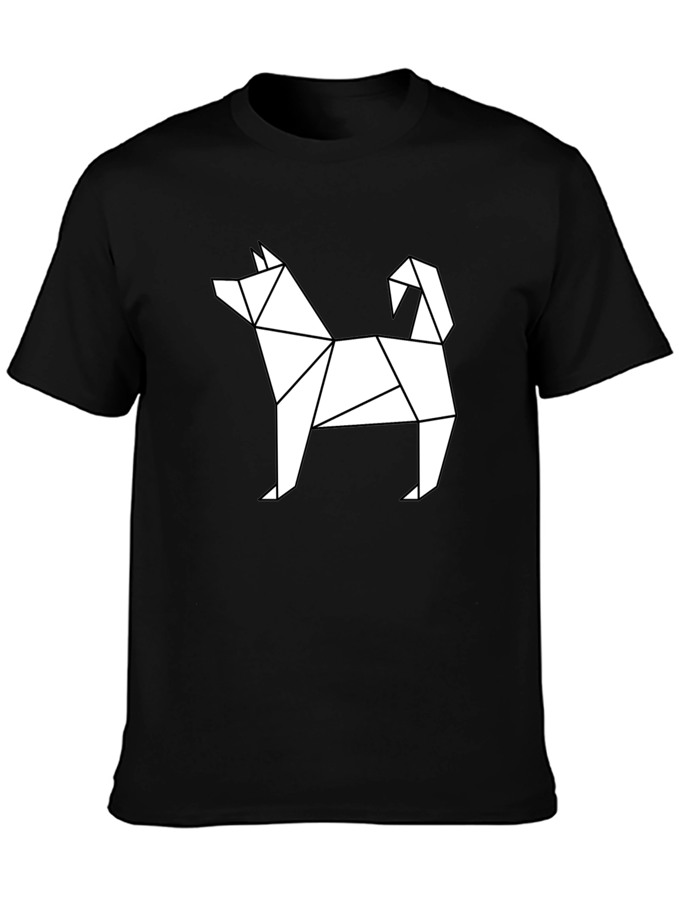 Geometric Dog Tee - Modern Minimalist Style