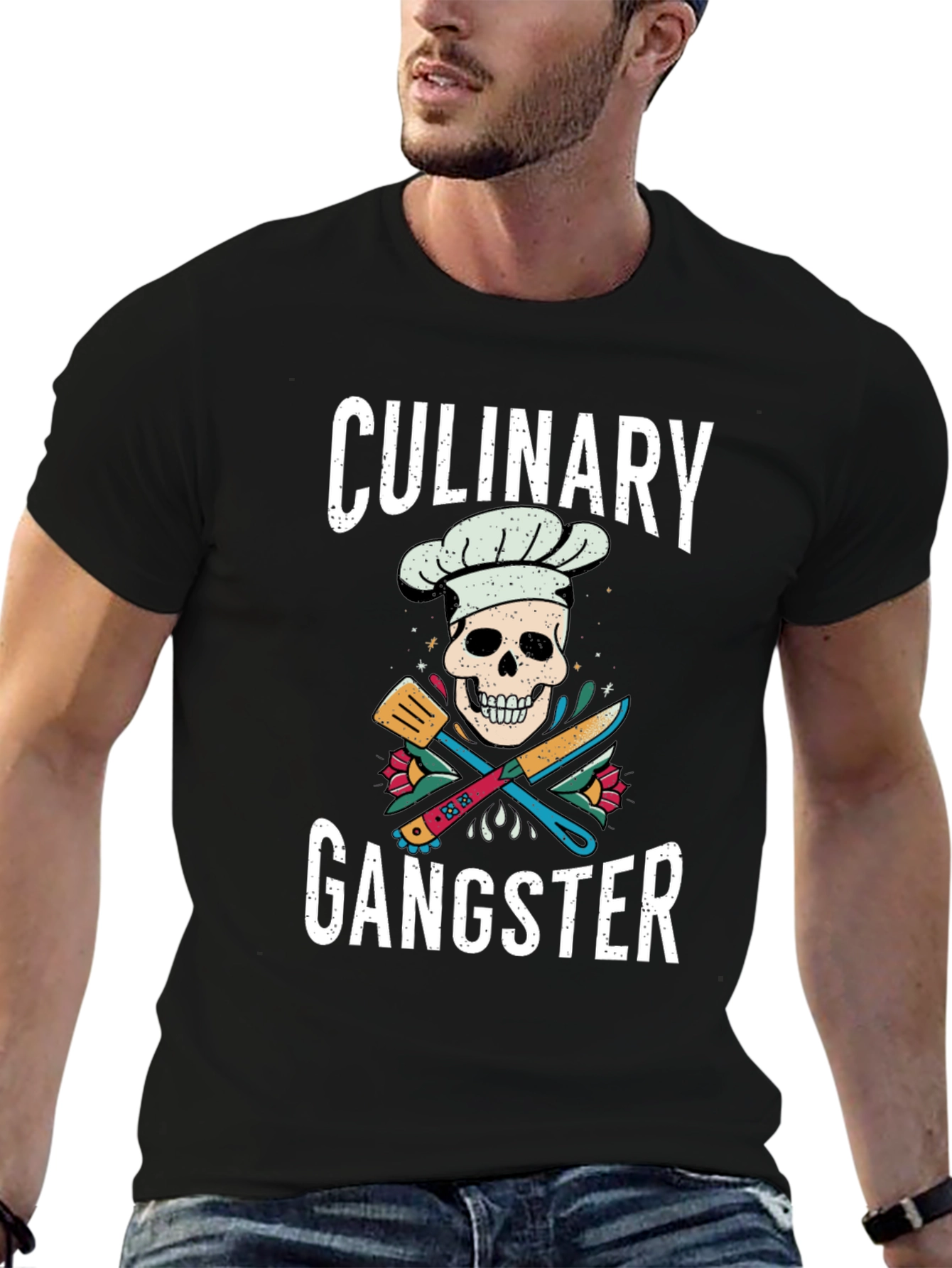 Culinary Gangster T-Shirt - Chef Skull Tee