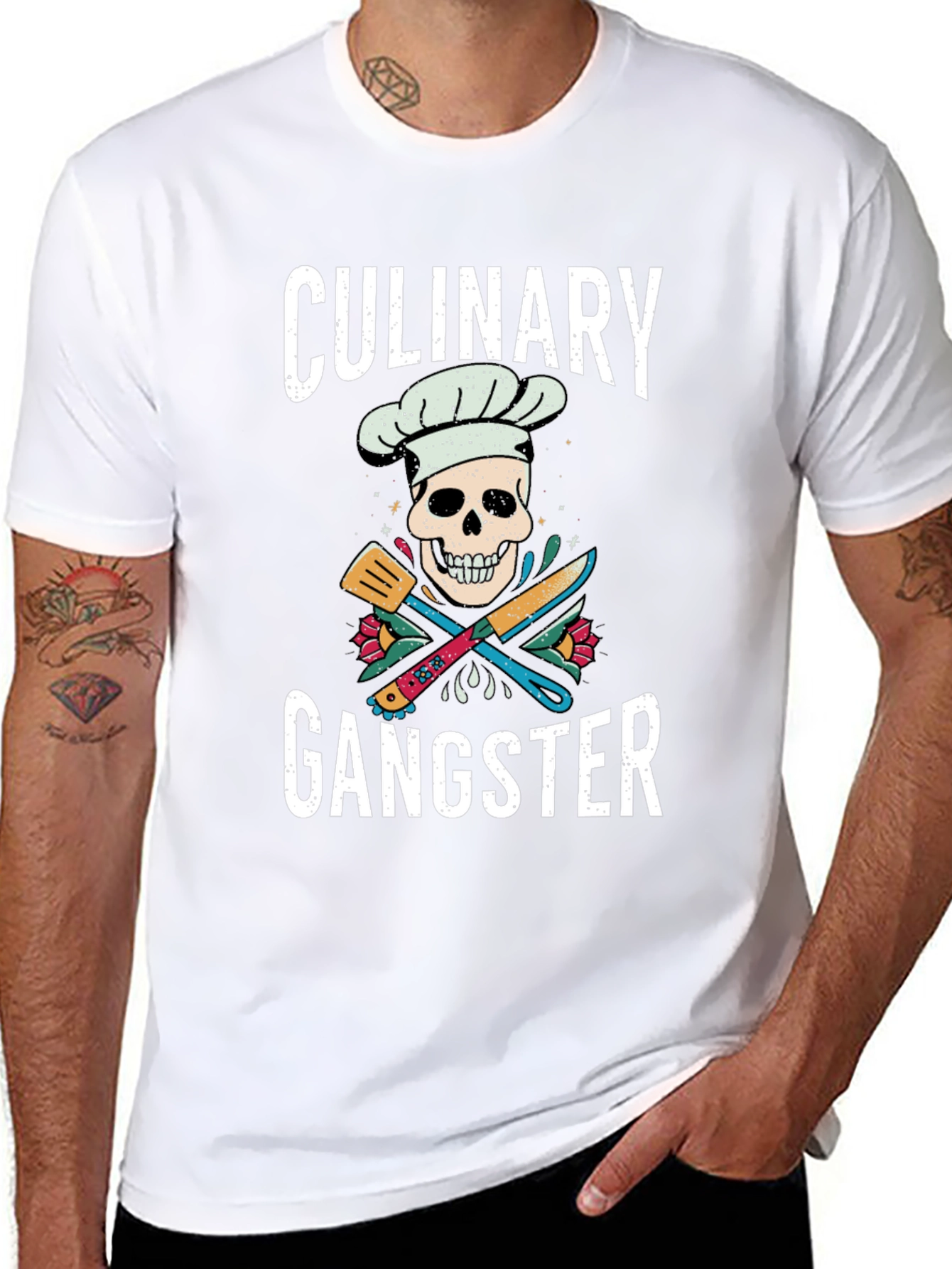 Culinary Gangster T-Shirt - Chef Skull Tee