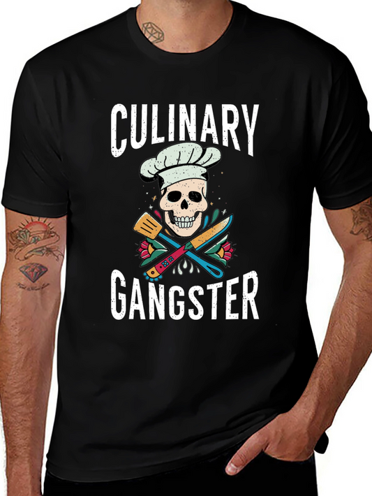 Culinary Gangster T-Shirt - Chef Skull Tee