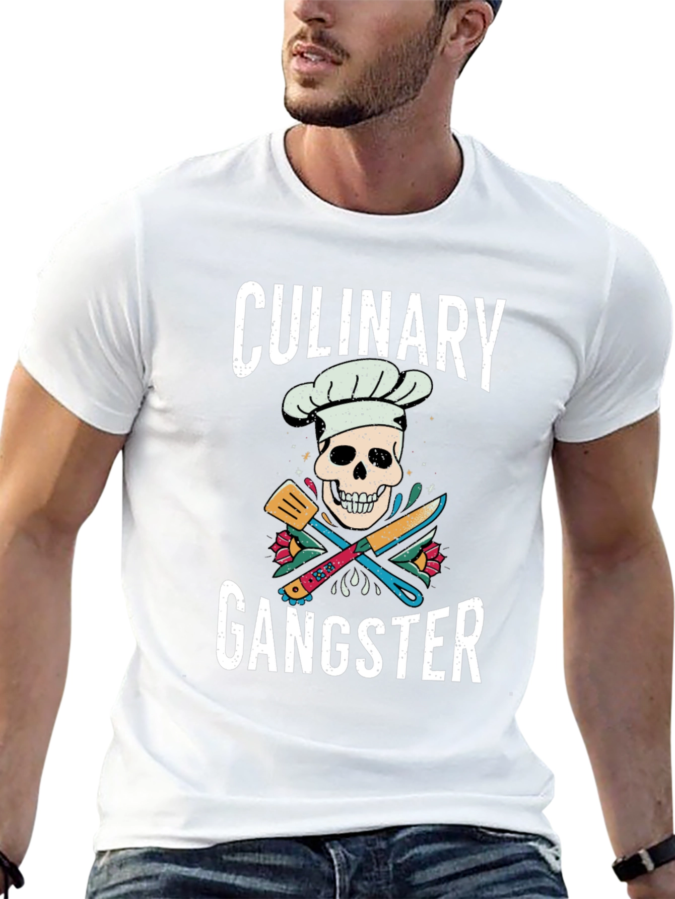 Culinary Gangster T-Shirt - Chef Skull Tee