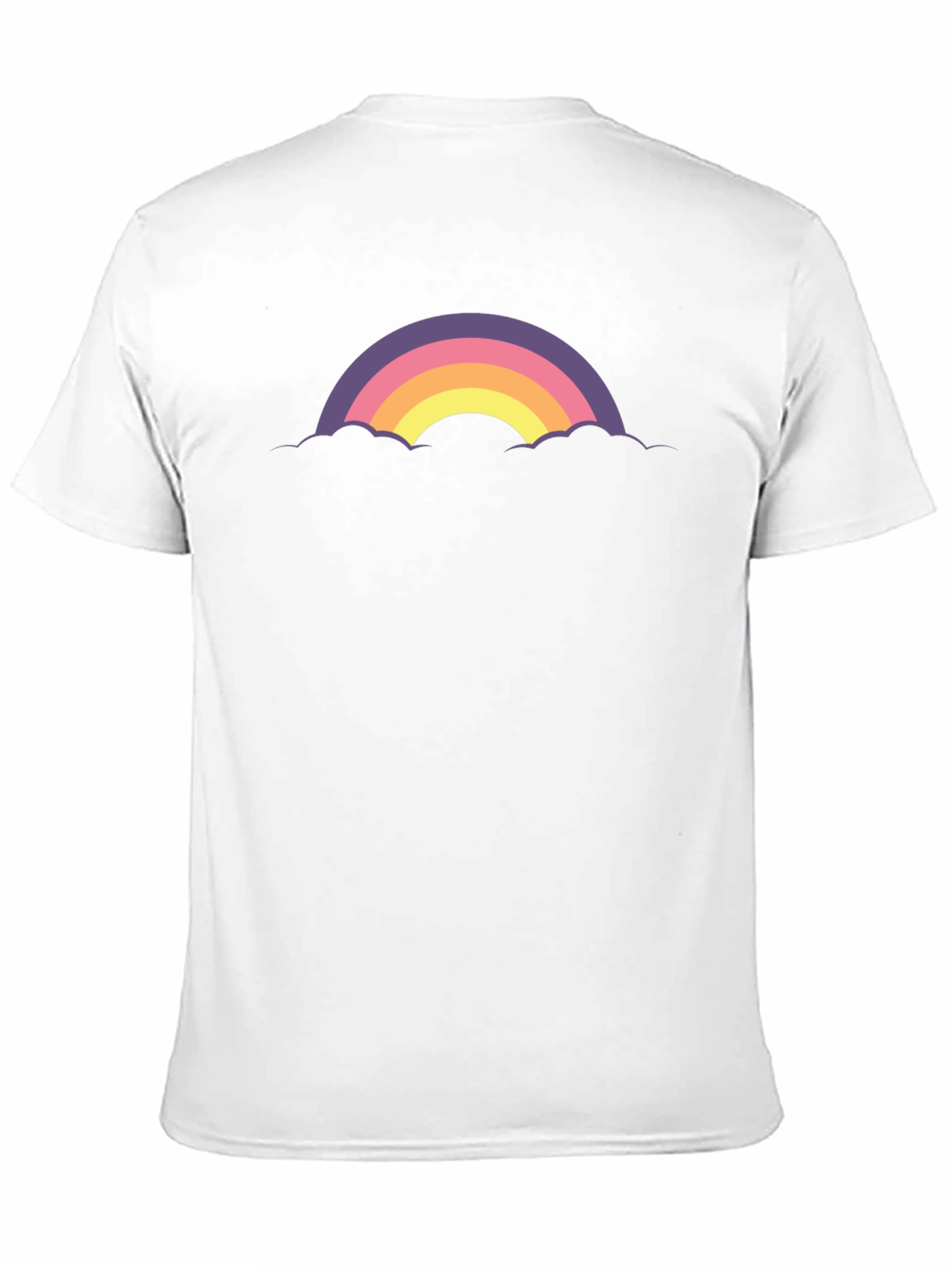 Retro Rainbow Cloud Graphic Tee - Black