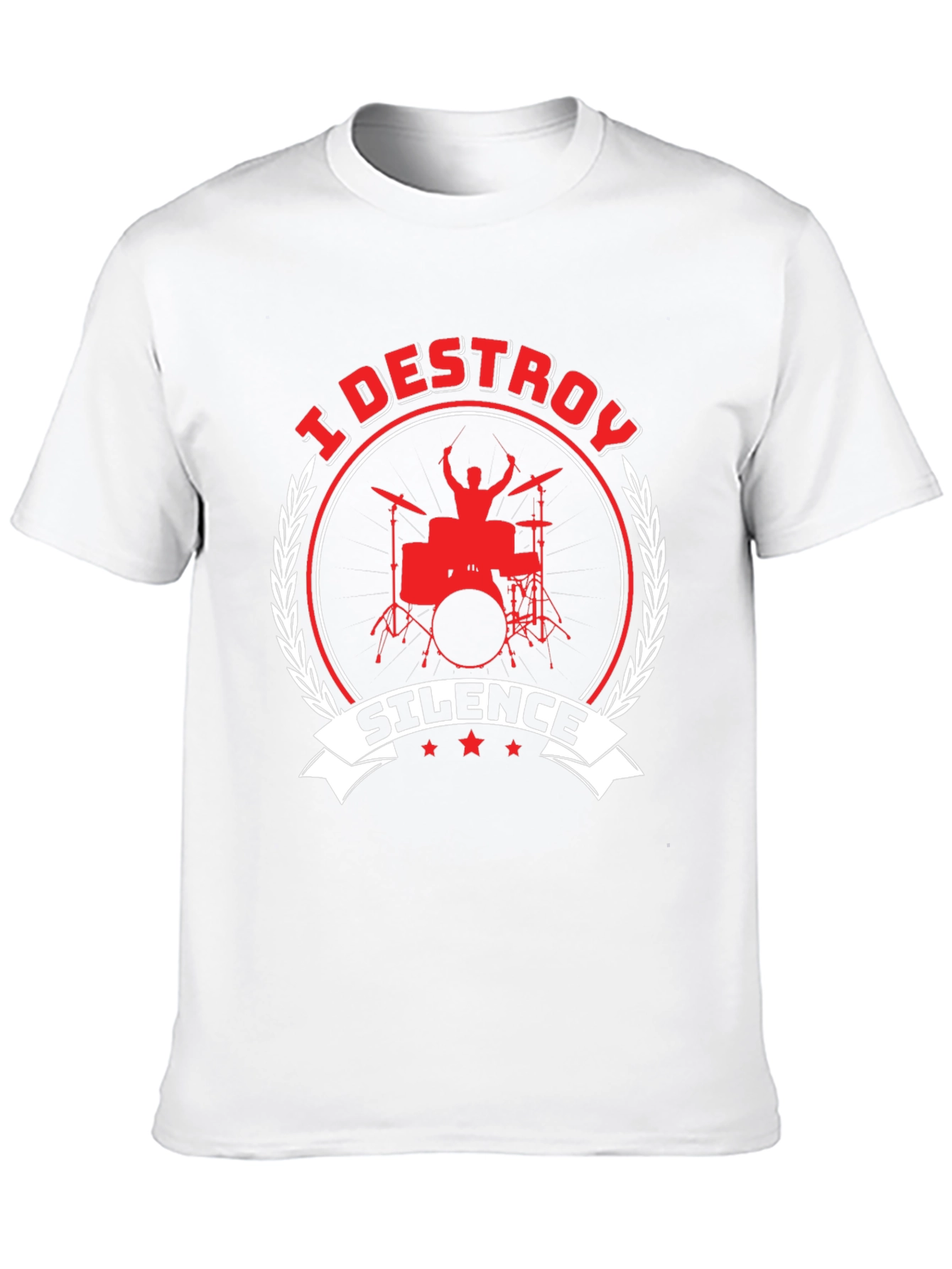 I Destroy Silence Drummer Graphic T-Shirt