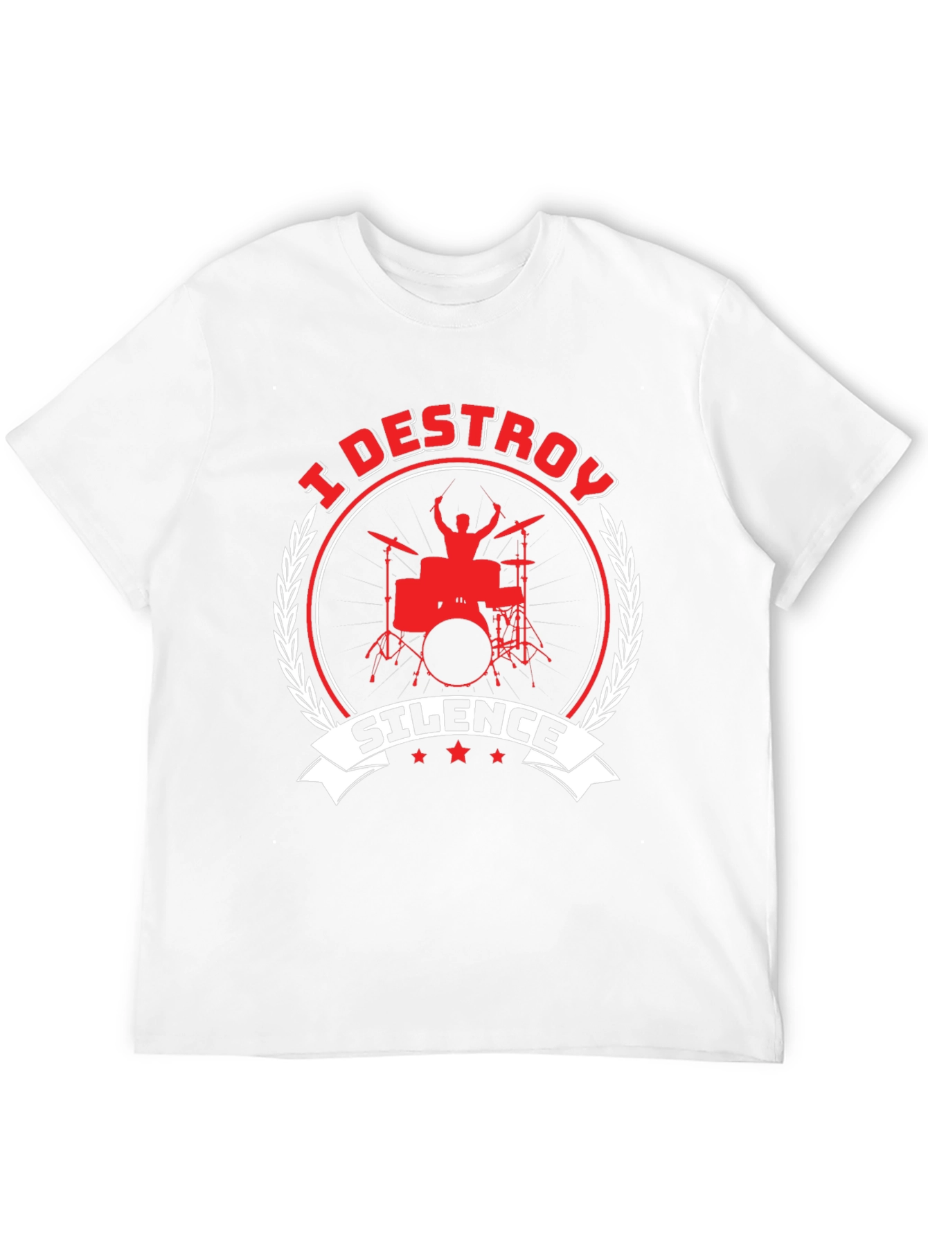 I Destroy Silence Drummer Graphic T-Shirt