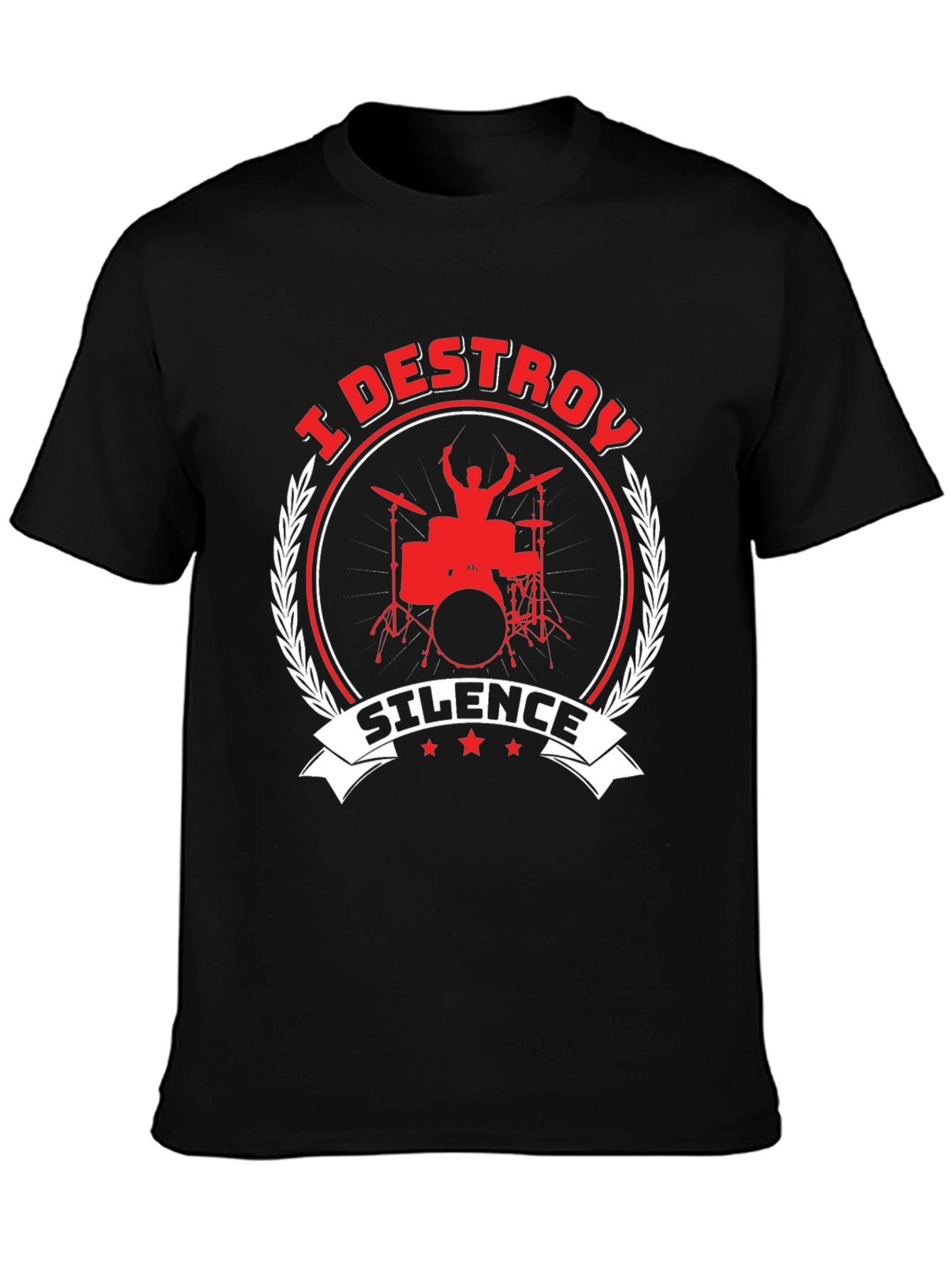 I Destroy Silence Drummer Graphic T-Shirt