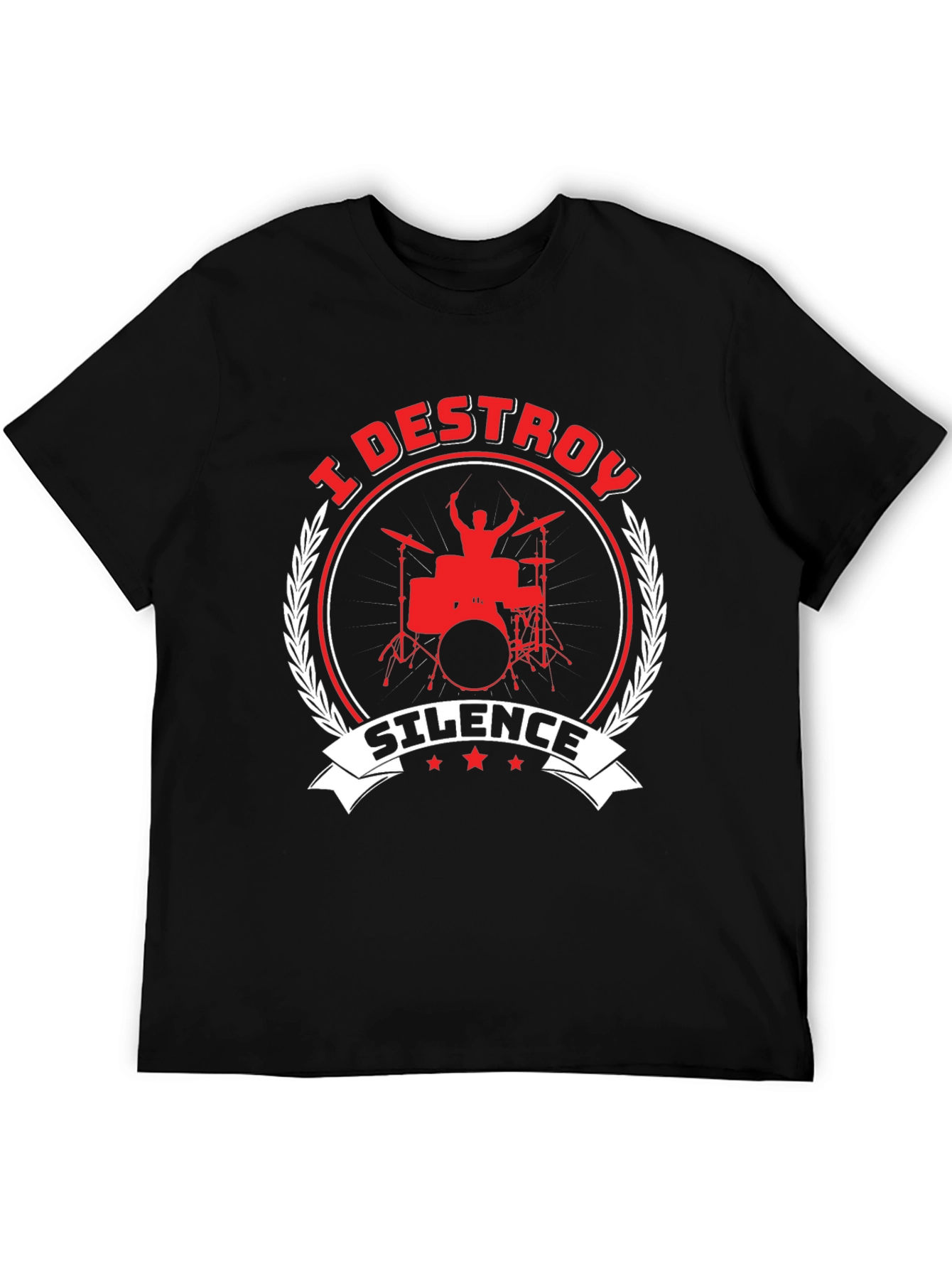 I Destroy Silence Drummer Graphic T-Shirt
