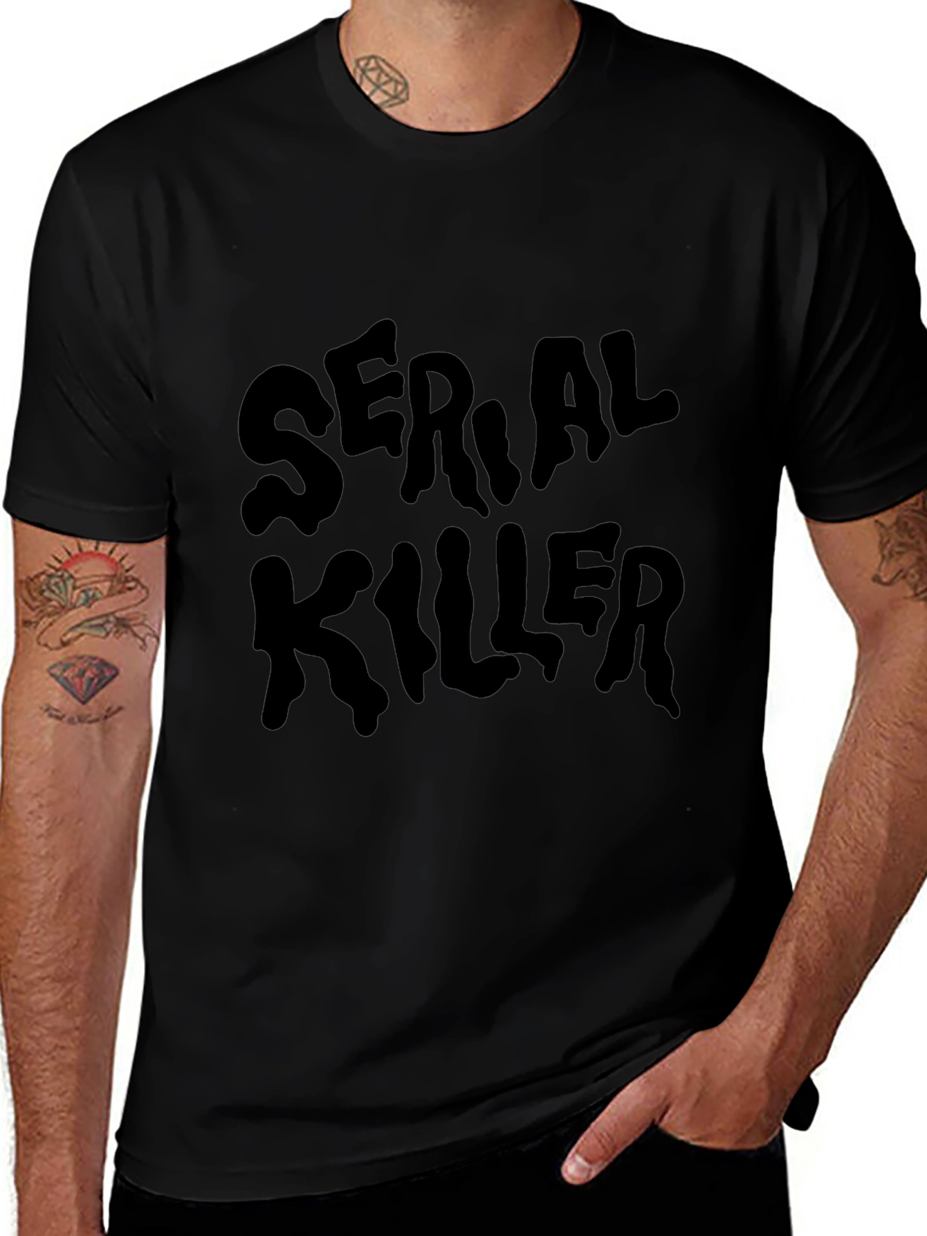 Serial Killer Graphic Tee - Mens Black T-Shirt