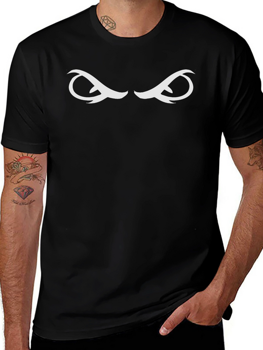 Mens Black T-Shirt with Intriguing Eye Design