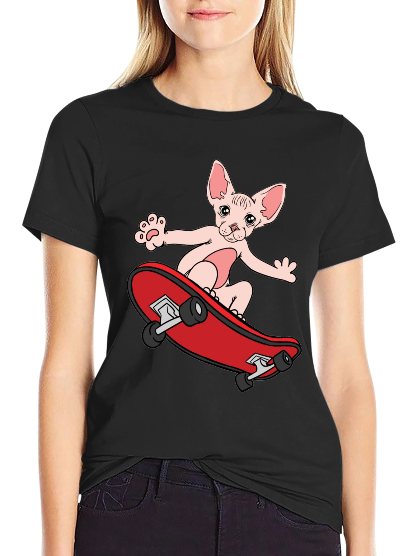Cool Cat Skateboarder T-Shirt