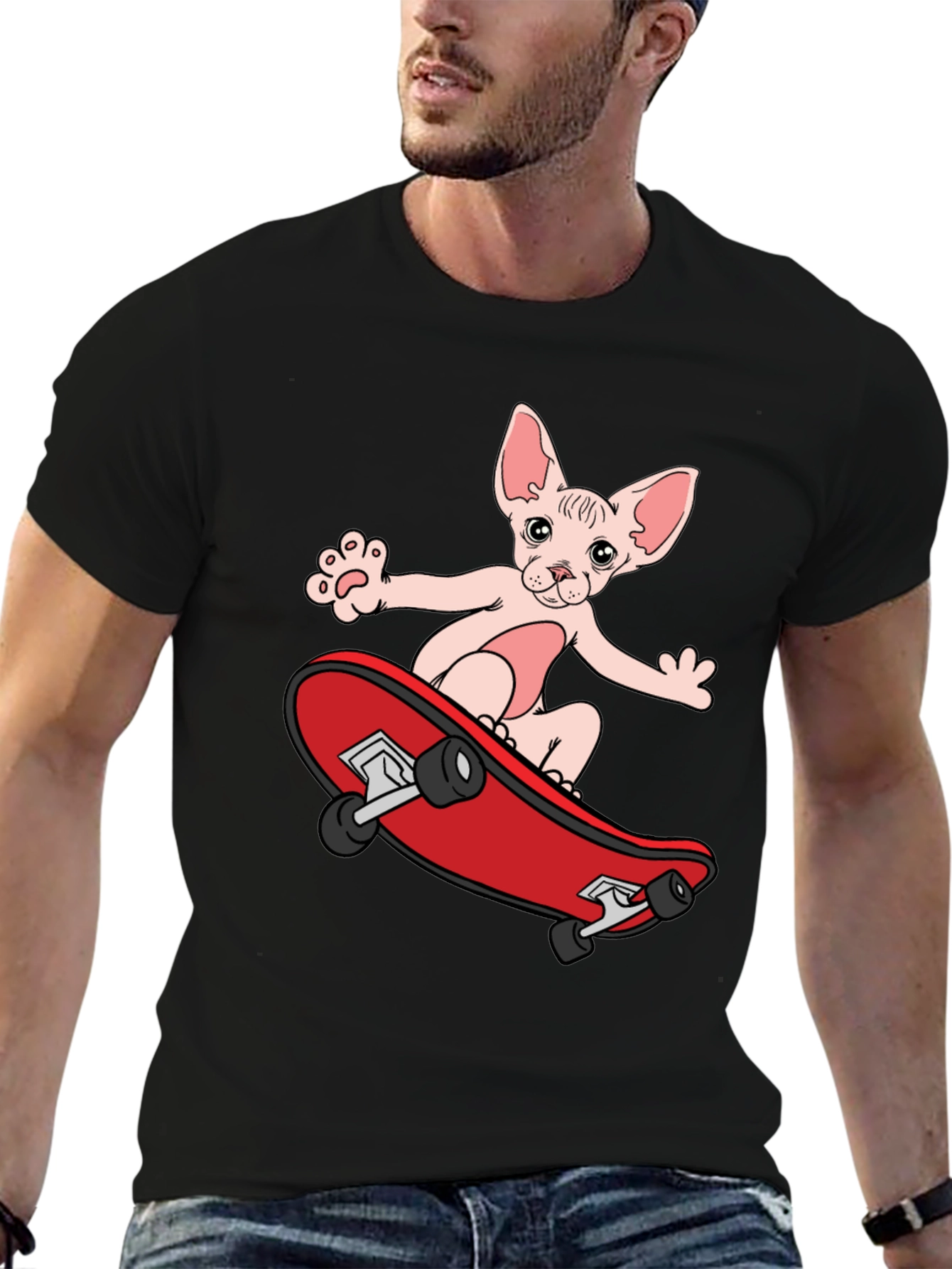 Cool Cat Skateboarder T-Shirt