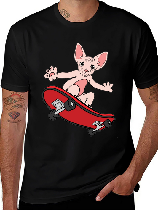 Cool Cat Skateboarder T-Shirt