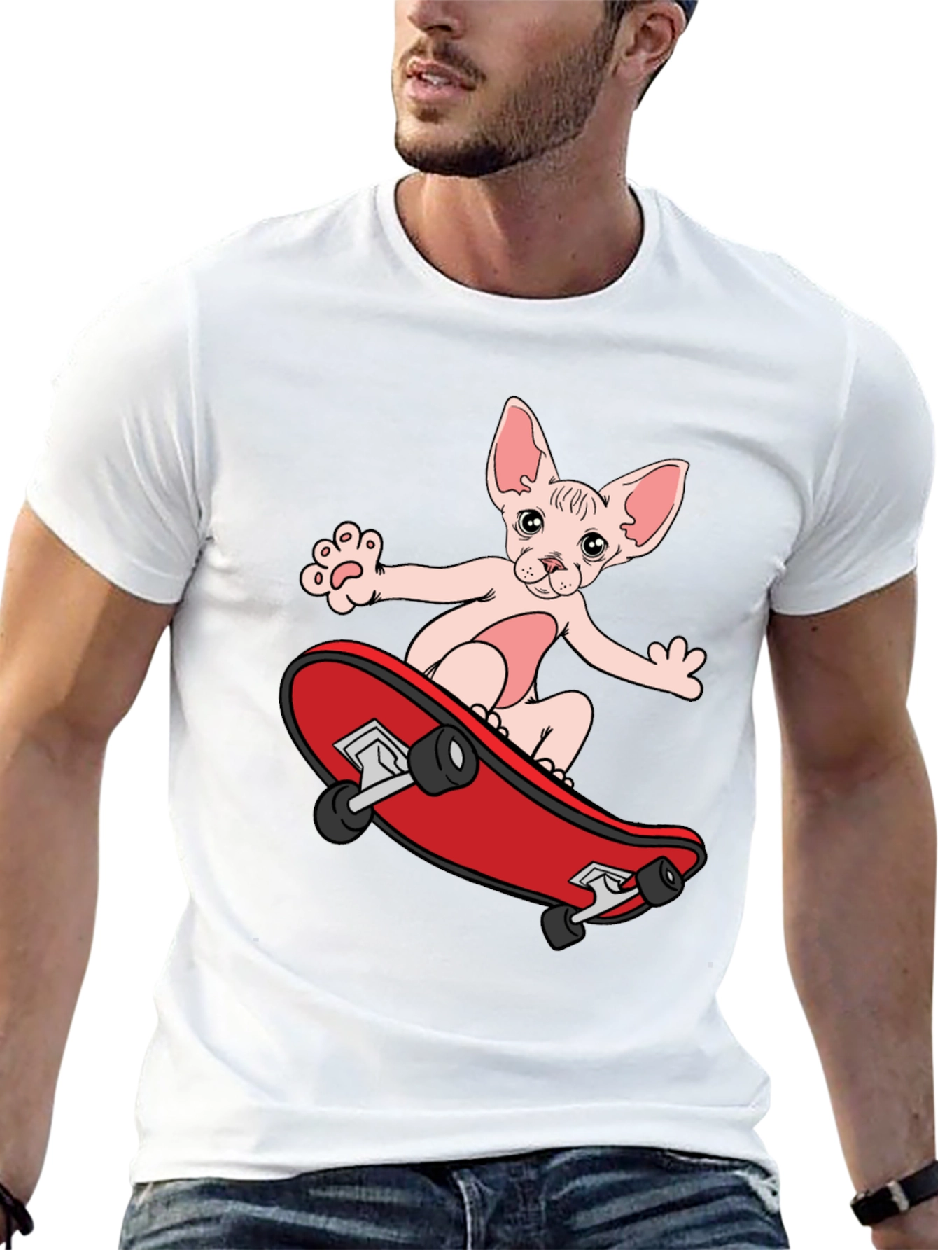Cool Cat Skateboarder T-Shirt