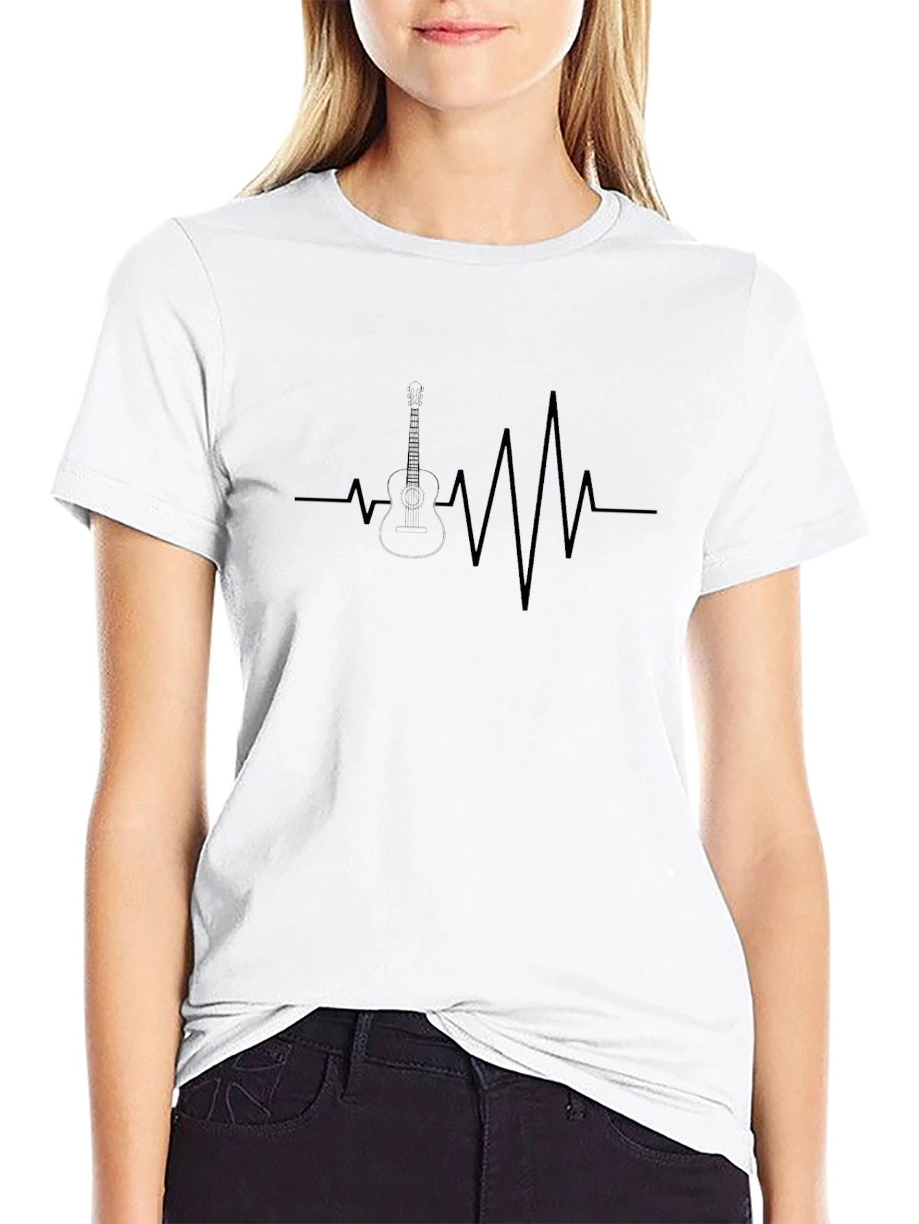 Guitar Heartbeat T-Shirt - Music Lover Tee