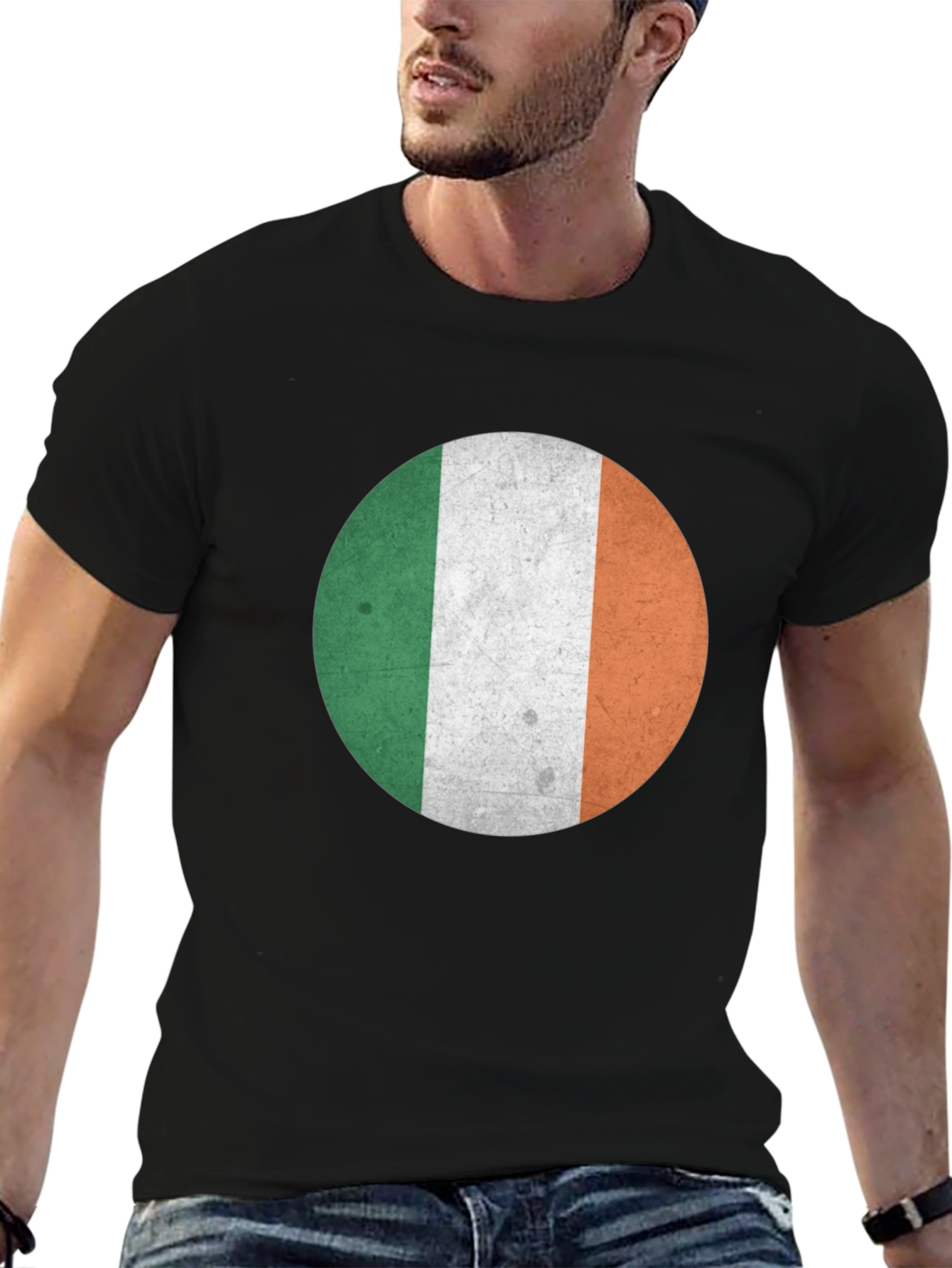 Irish Flag T-Shirt - Round Design