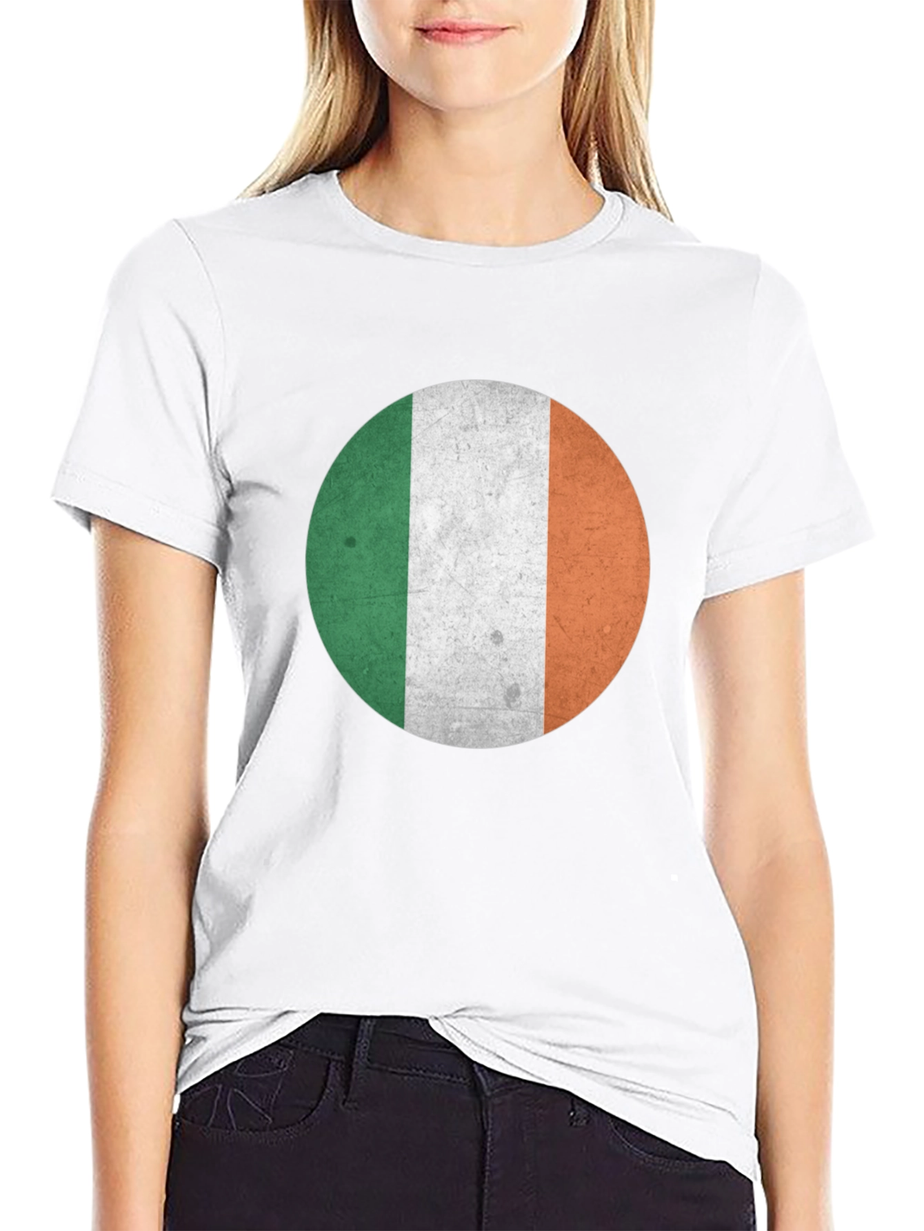 Irish Flag T-Shirt - Round Design
