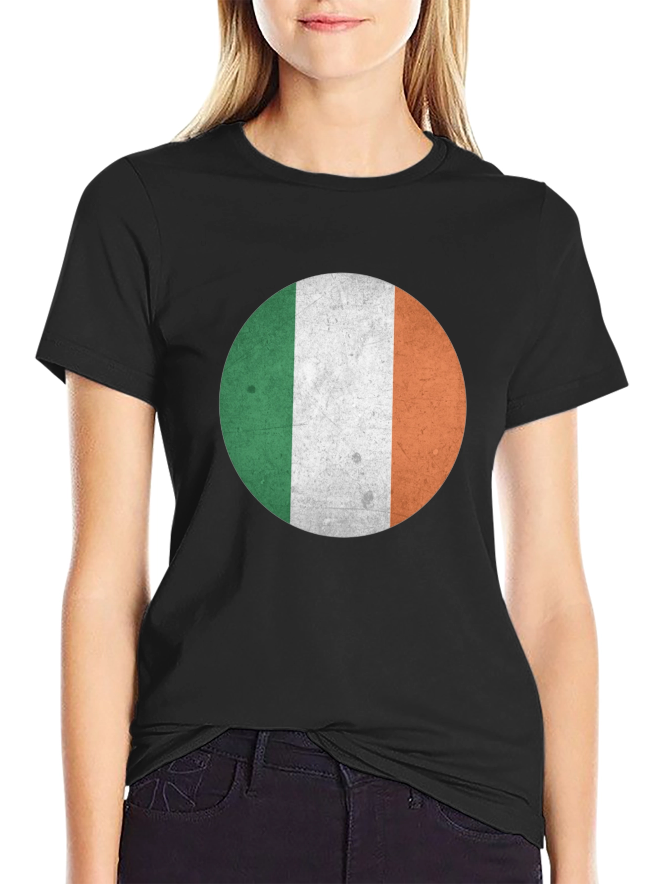 Irish Flag T-Shirt - Round Design