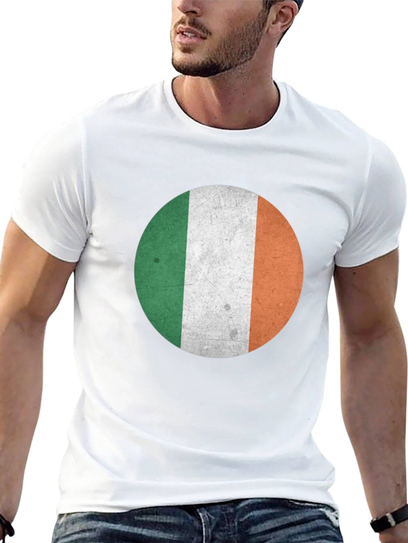 Irish Flag T-Shirt - Round Design