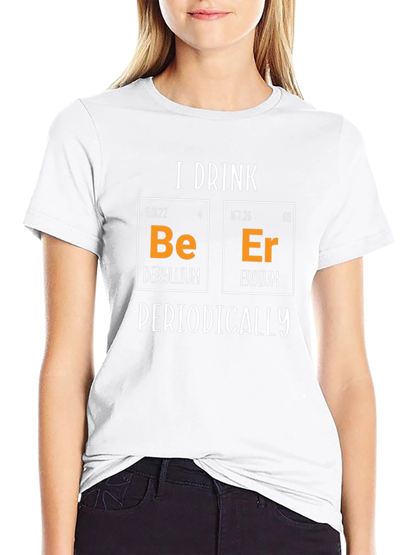 I Drink Beer Periodically Funny Chemistry T-Shirt
