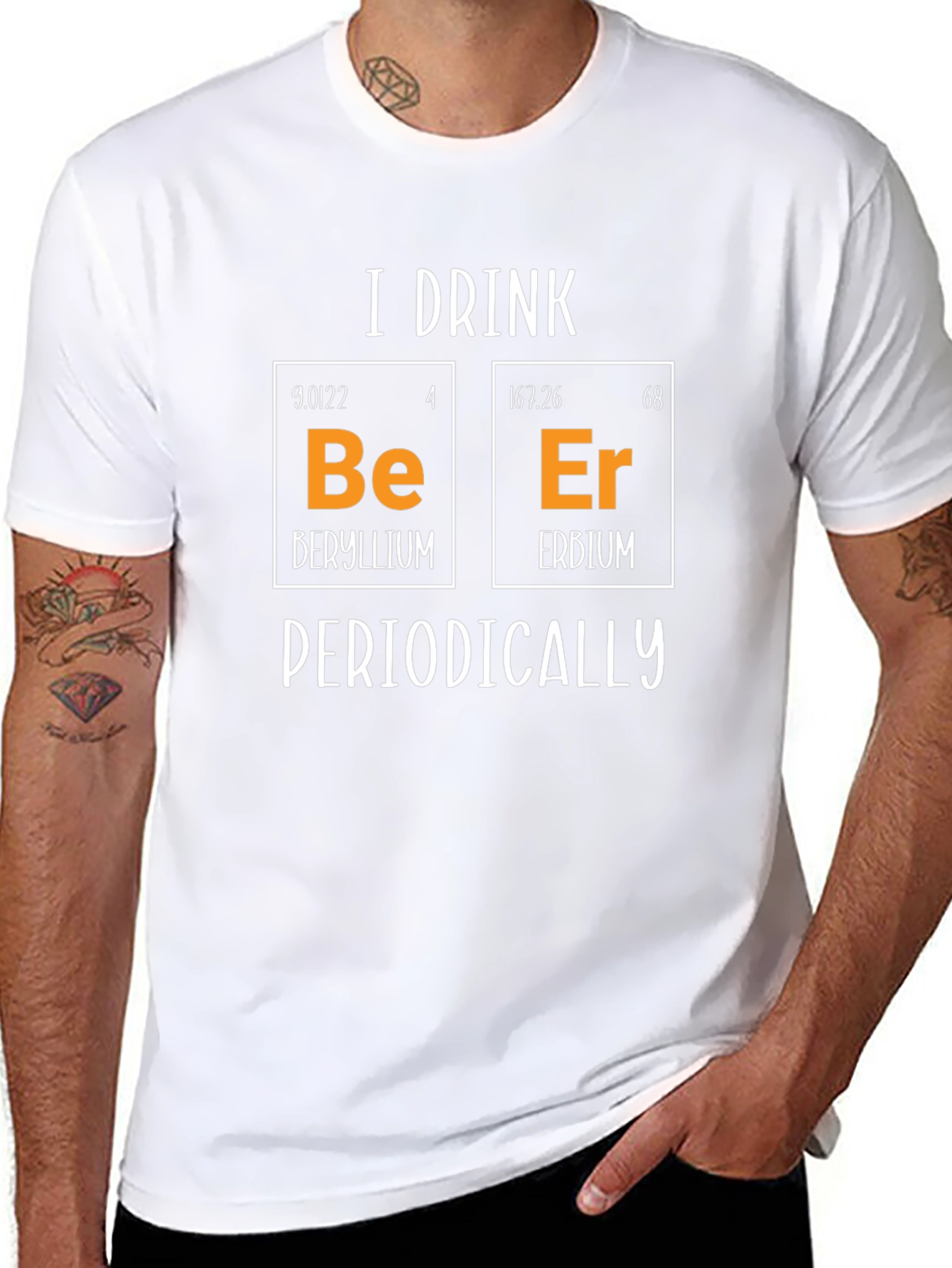 I Drink Beer Periodically Funny Chemistry T-Shirt
