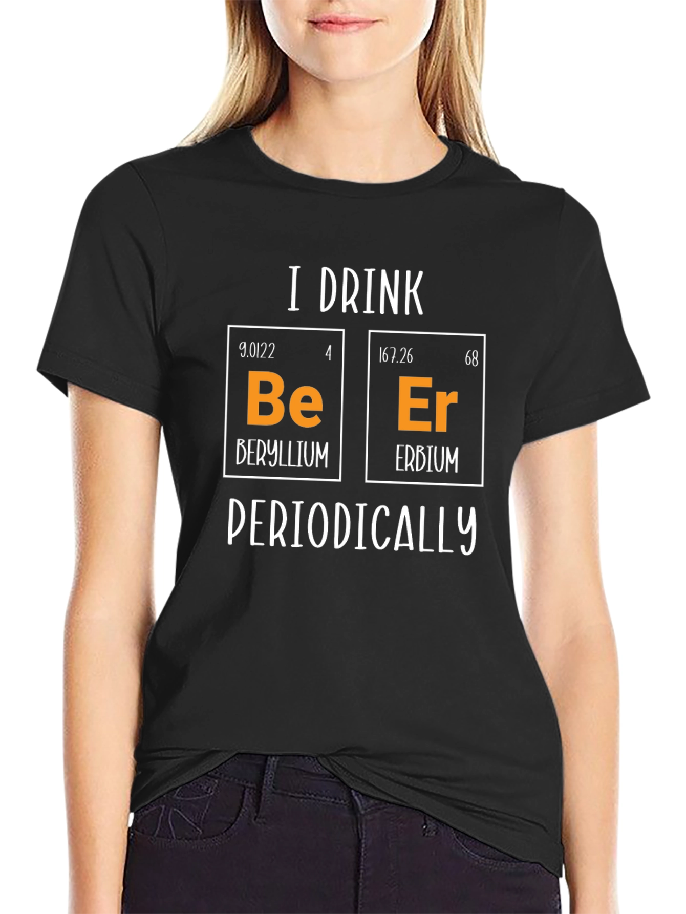 I Drink Beer Periodically Funny Chemistry T-Shirt