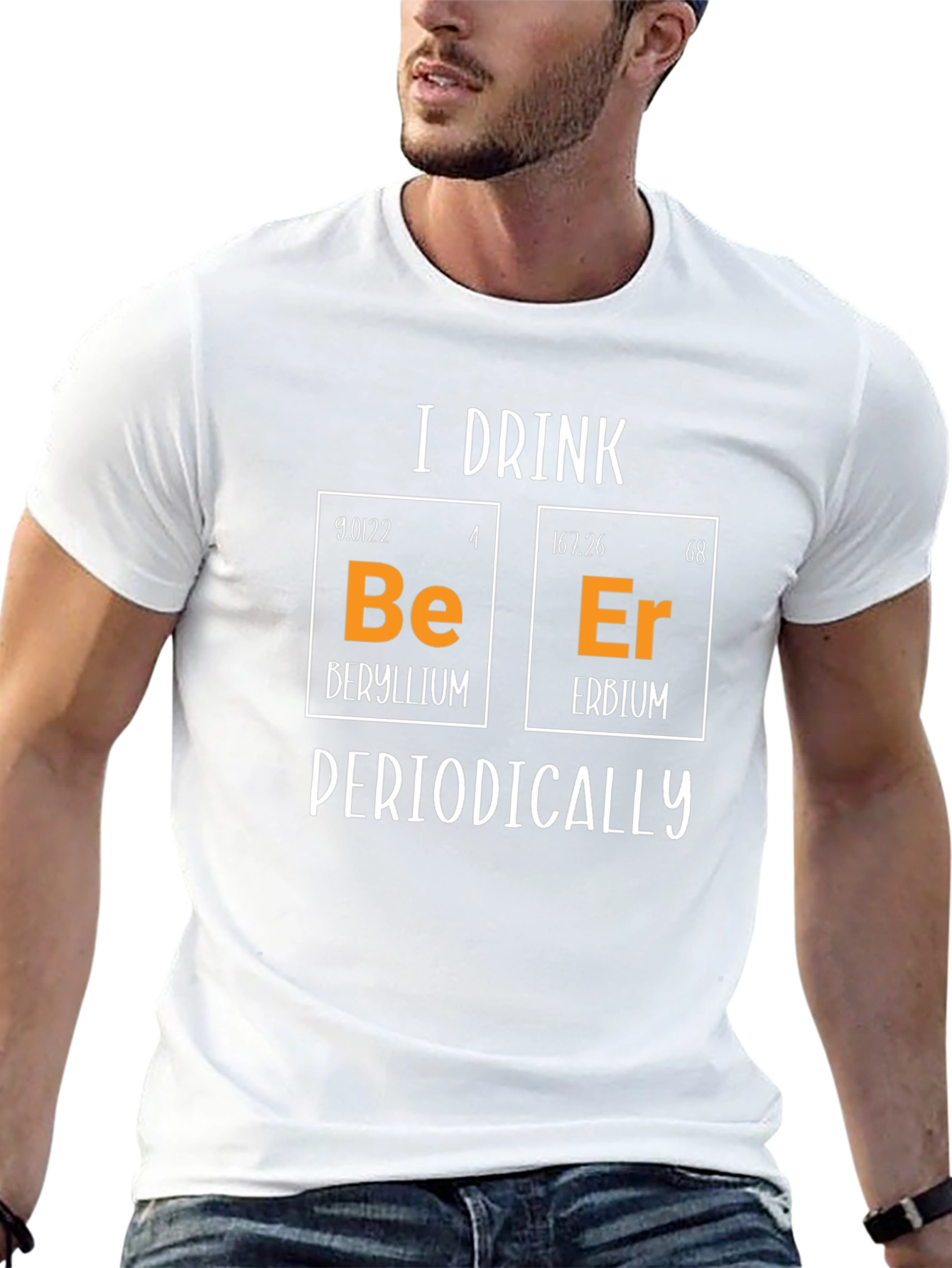 I Drink Beer Periodically Funny Chemistry T-Shirt