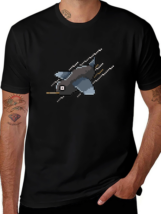 Pixel Bird Black T-Shirt - Retro Gaming Style